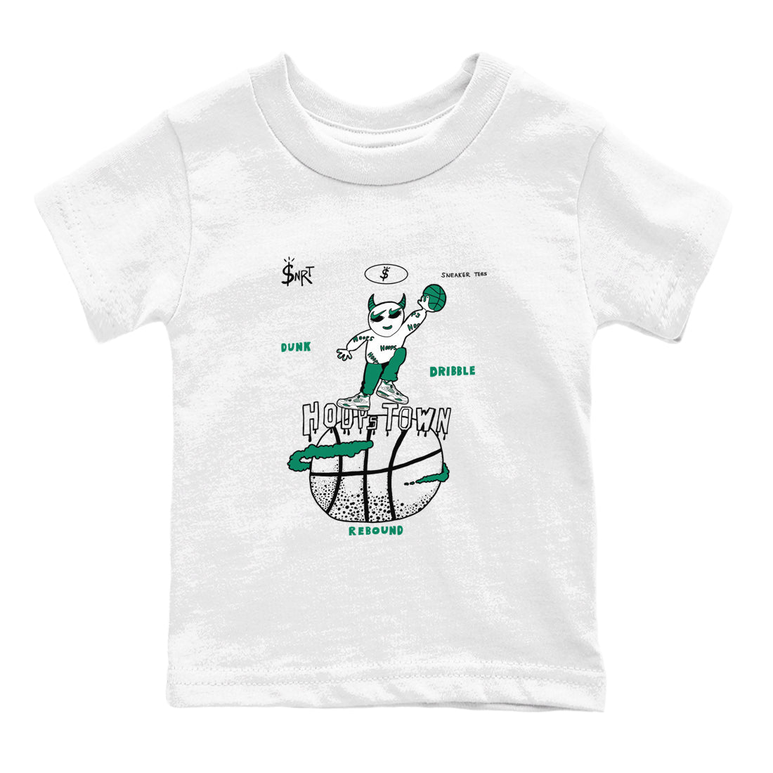 Hoops Town snkmatch Tees Kids - Air Jordan 4 Oxidized Green
