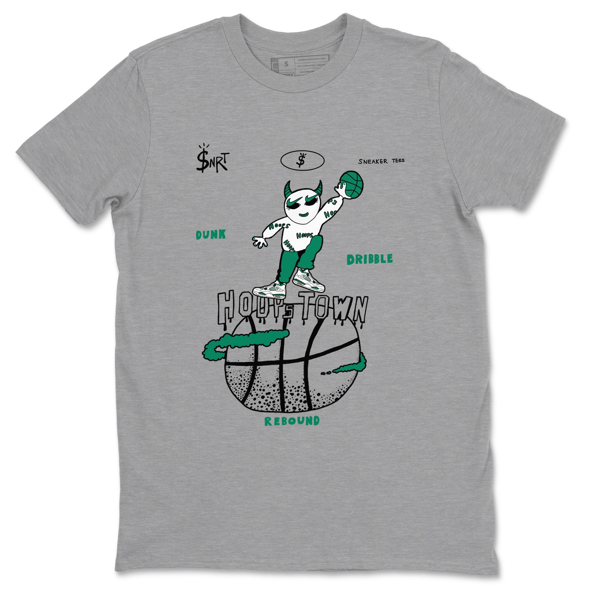 Hoops Town snkmatch Tees - Air Jordan 4 Oxidized Green