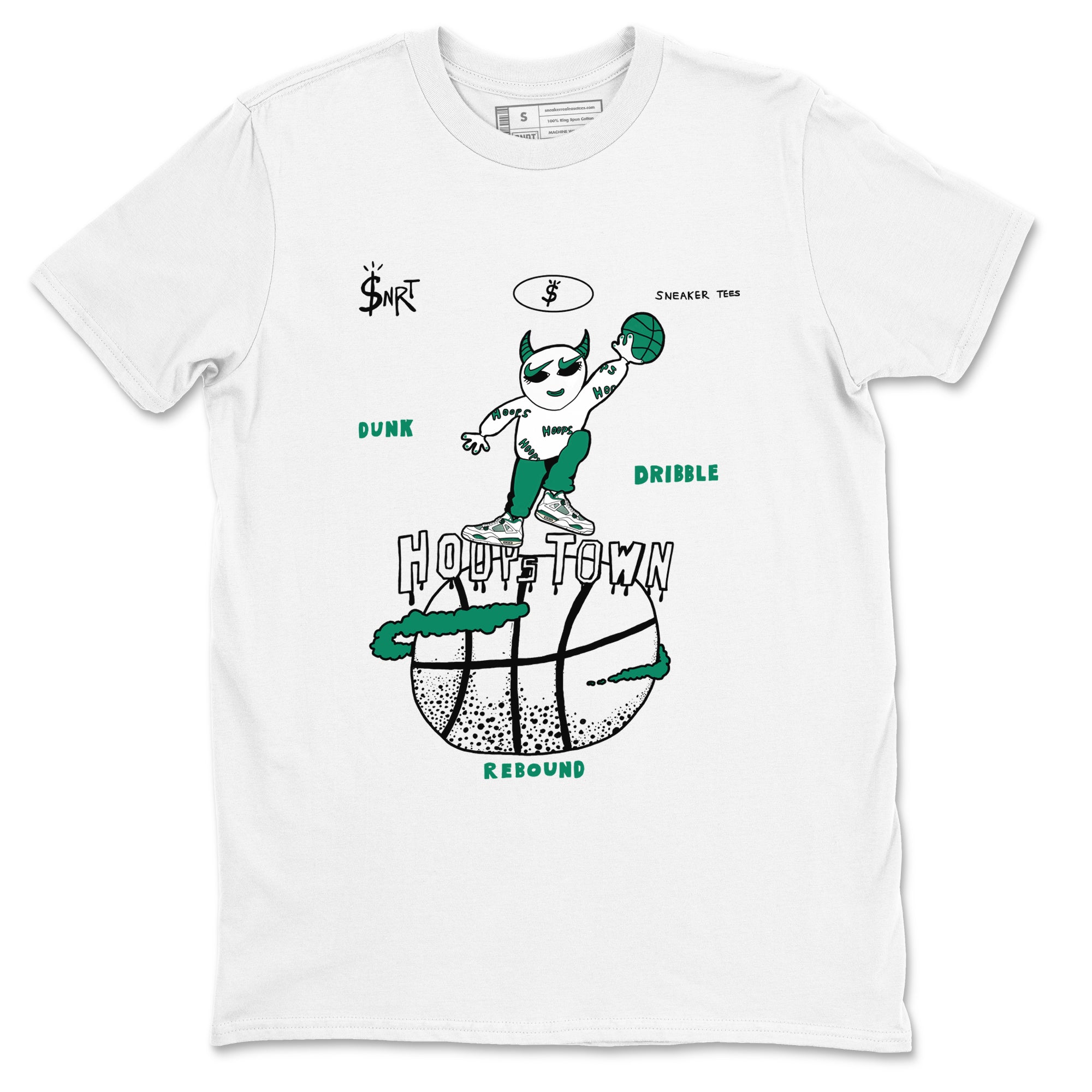 Hoops Town snkmatch Tees - Air Jordan 4 Oxidized Green