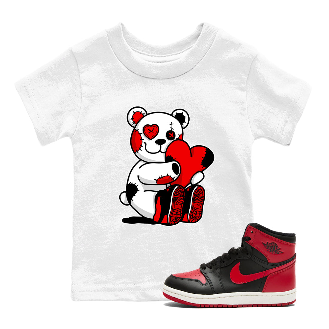 Hugging Bear snkmatch Tees Kids - Air Jordan 1 '85 Bred