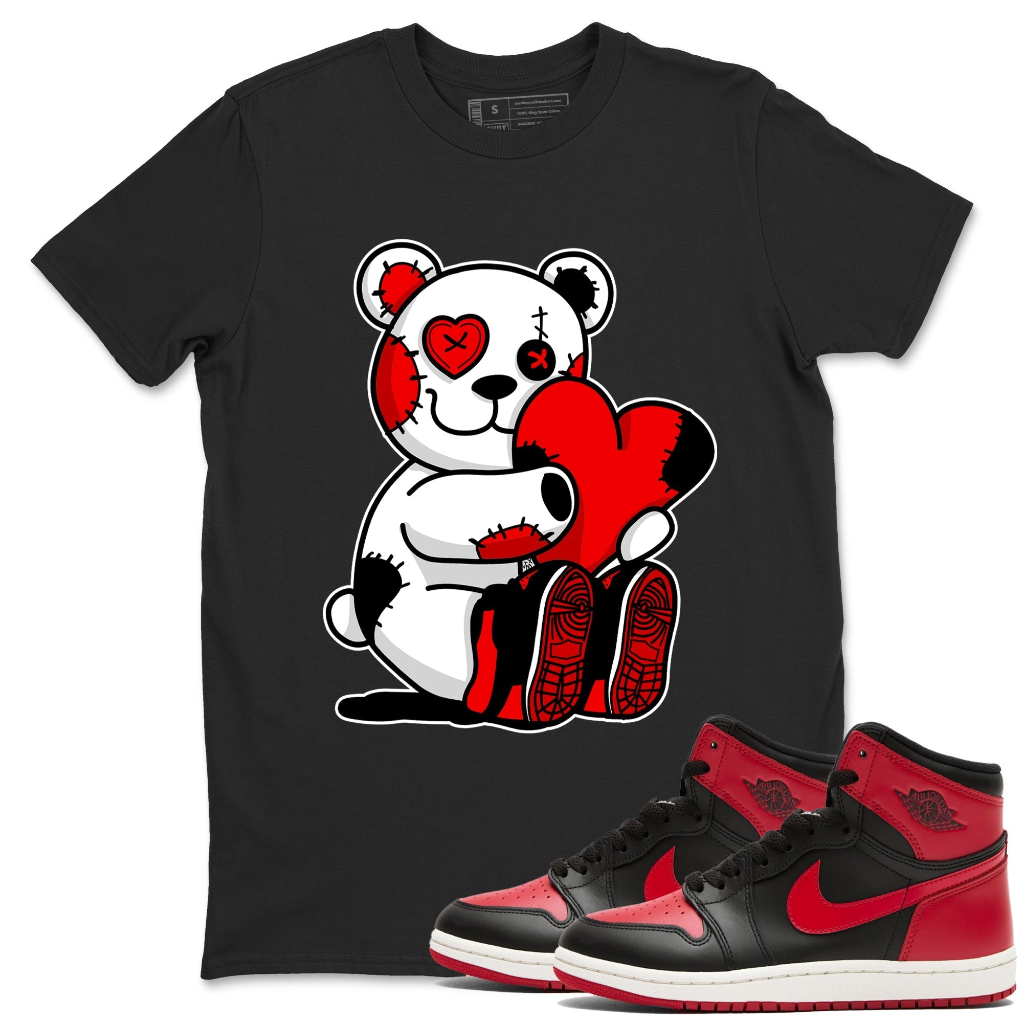 Hugging Bear snkmatch Tees - Air Jordan 1 '85 Bred
