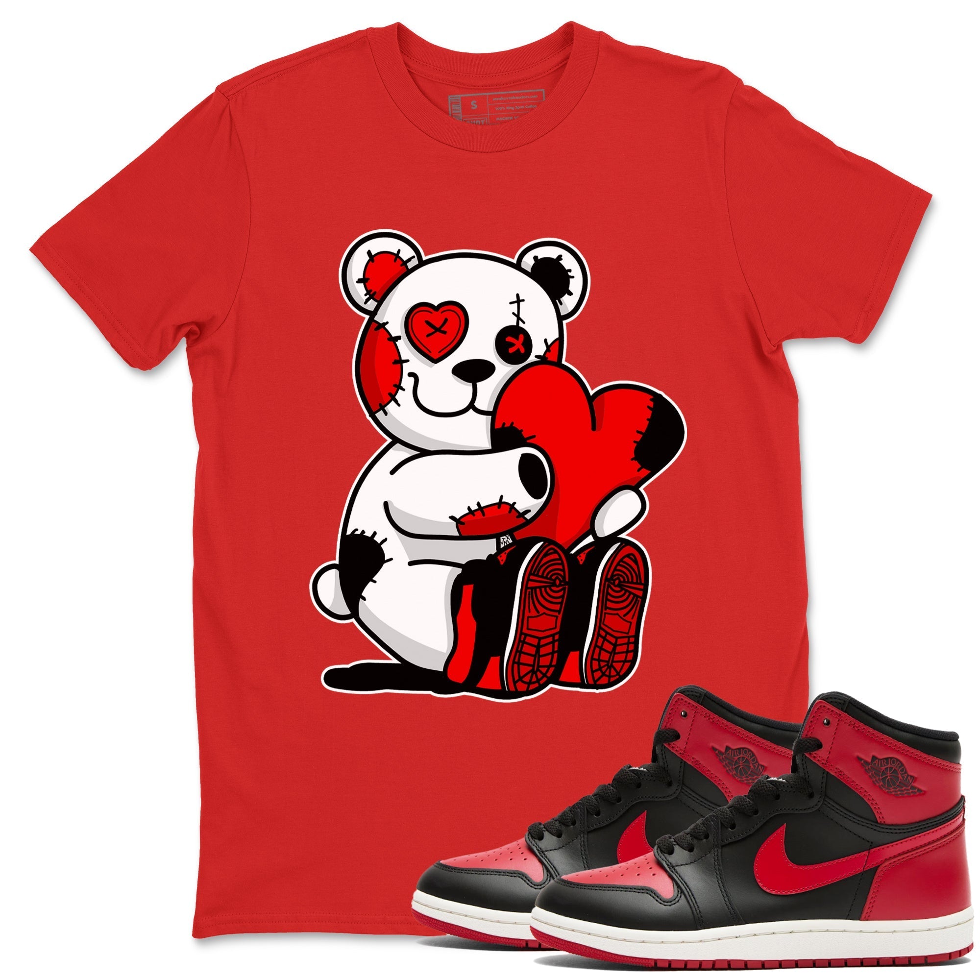 Hugging Bear snkmatch Tees - Air Jordan 1 '85 Bred