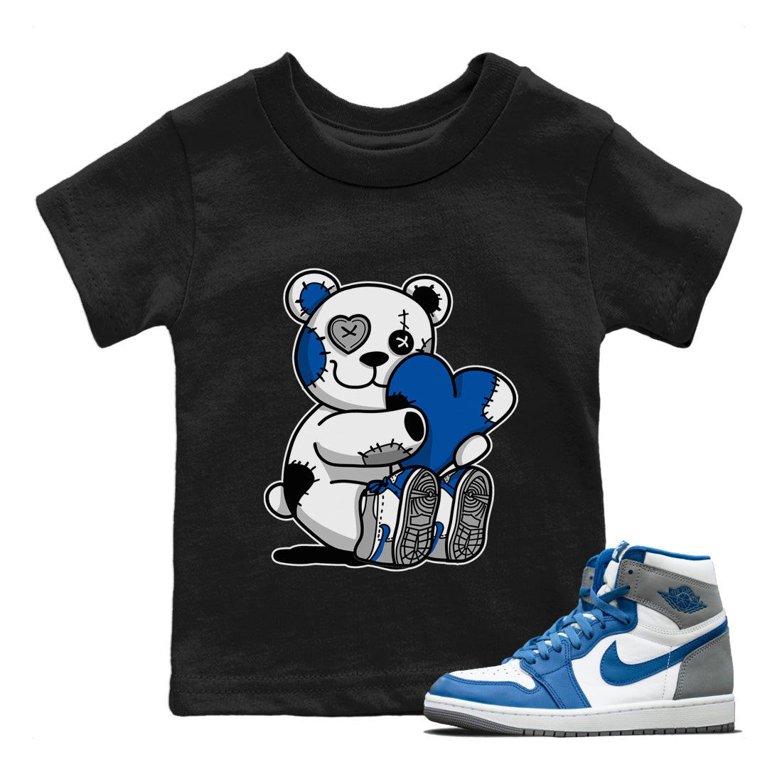 Hugging Bear Kids Tops - Air Jordan 1 True Blue