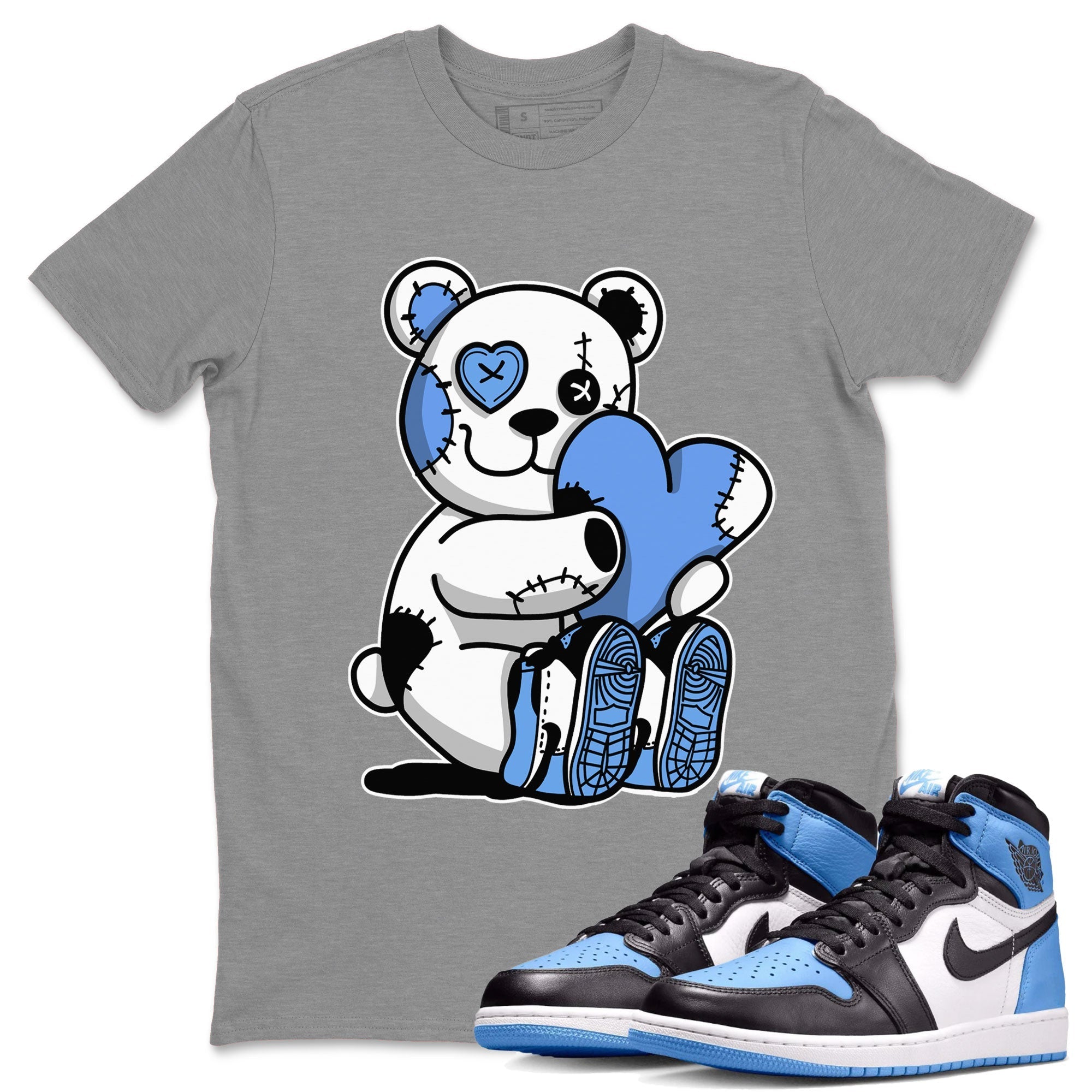 Hugging Bear snkmatch Tee - Air Jordan 1 UNC Toe