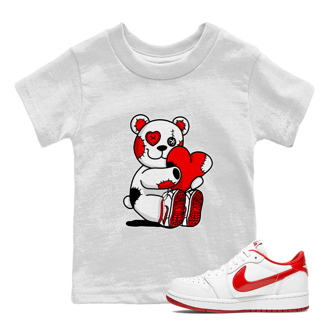 Hugging Bear snkmatch Tee Kids - Air Jordan 1 University Red