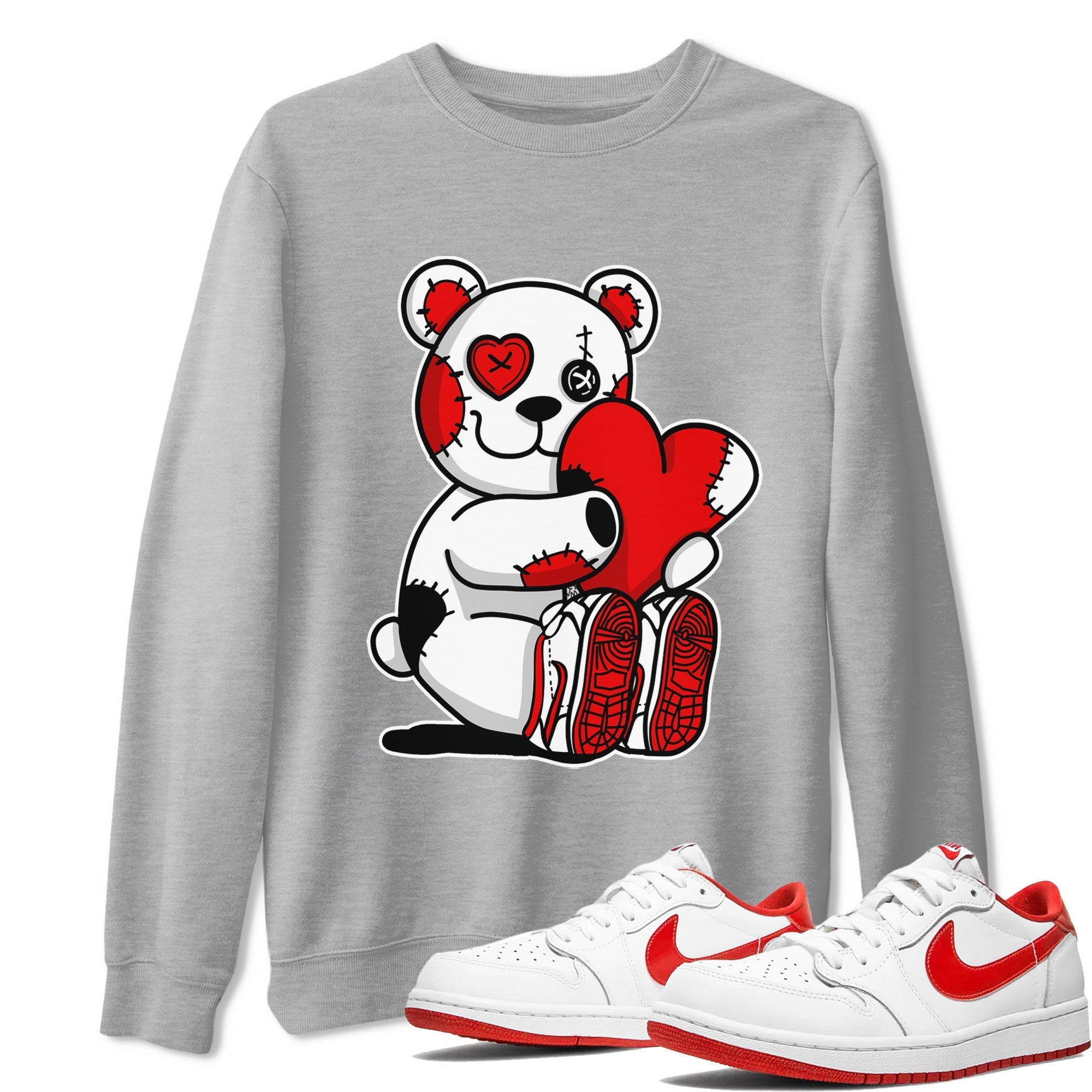 Hugging Bear snkmatch Tee - Air Jordan 1 University Red