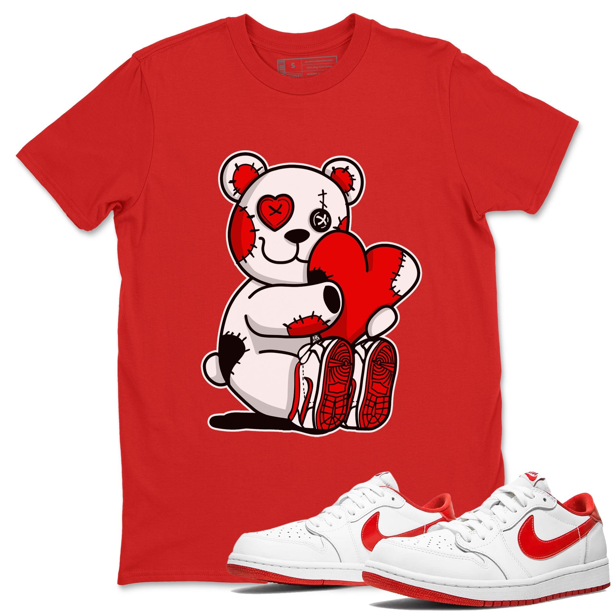 Hugging Bear snkmatch Tee - Air Jordan 1 University Red