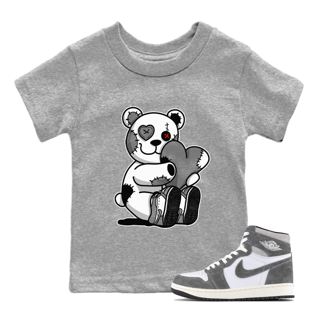 Hugging Bear Kids Tops - Air Jordan 1 Washed Heritage