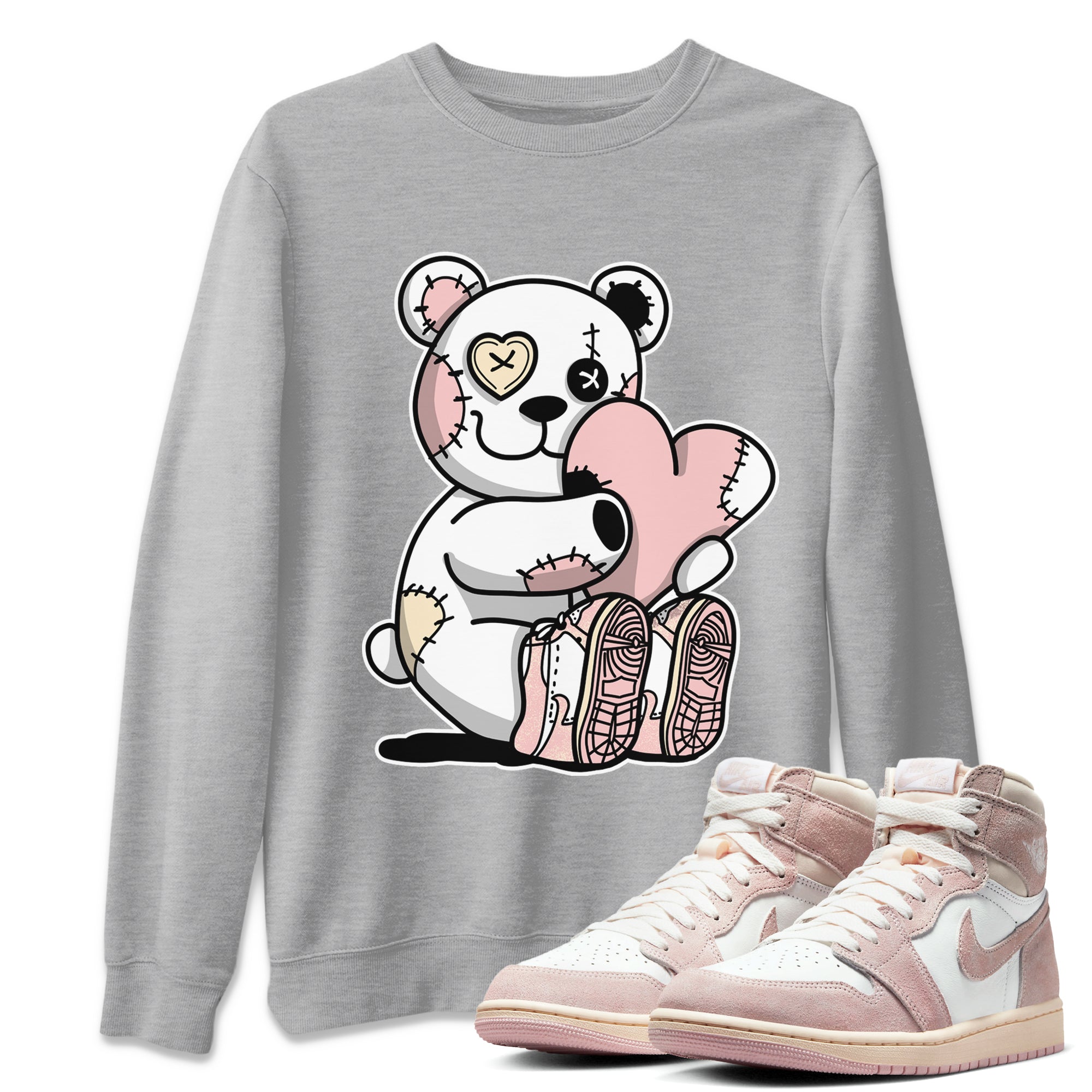 Hugging Bear Unisex Tops - Air Jordan 1 Washed Pink