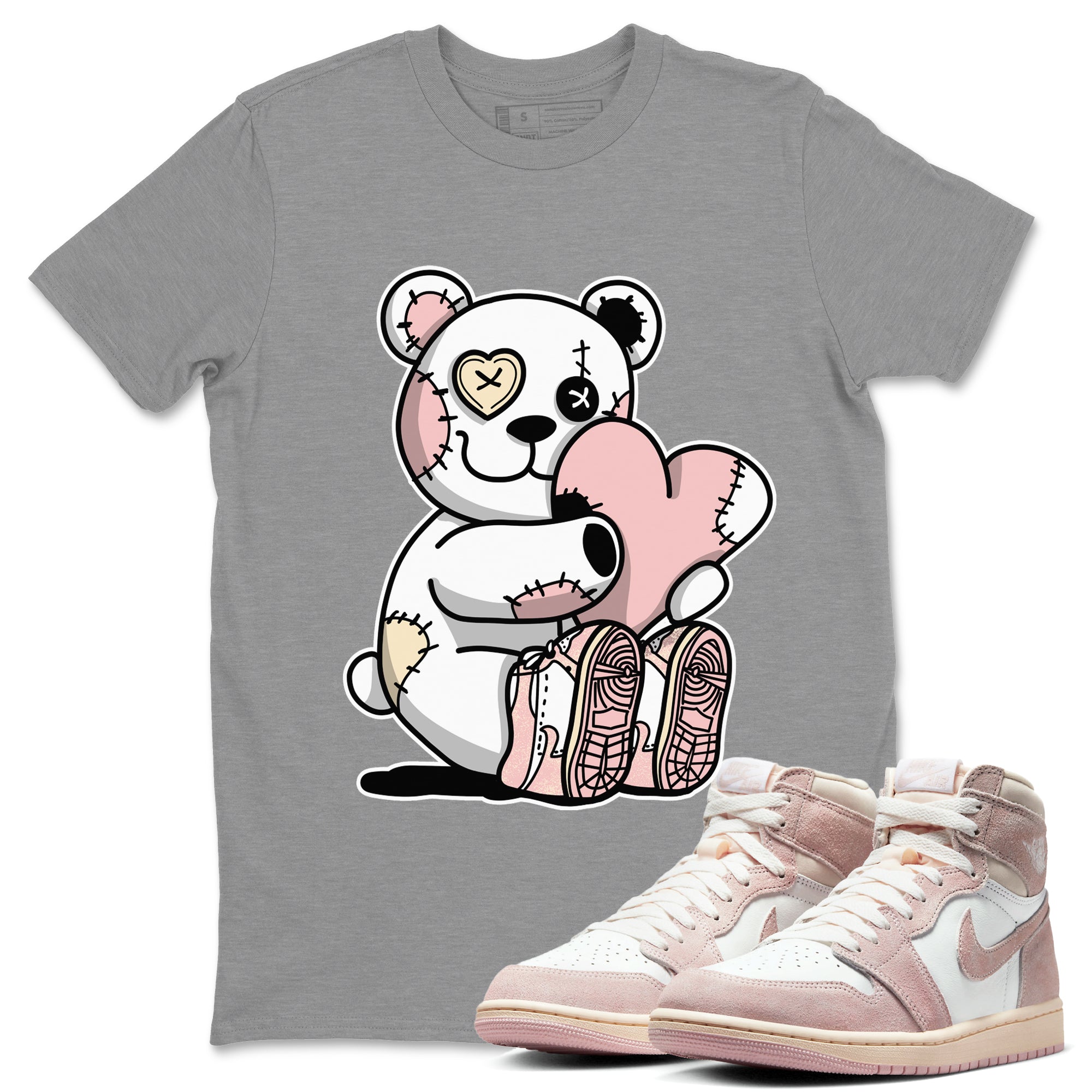 Hugging Bear Unisex Tops - Air Jordan 1 Washed Pink
