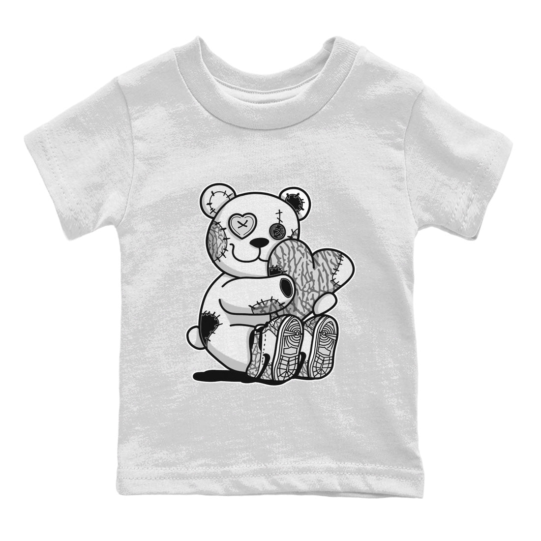 Hugging Bear Kids Tops - Air Jordan 1 White Cement