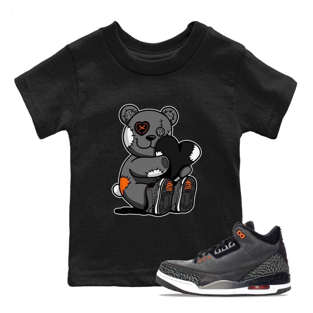 Hugging Bear snkmatch Tee Kids - Air Jordan 3 Fear