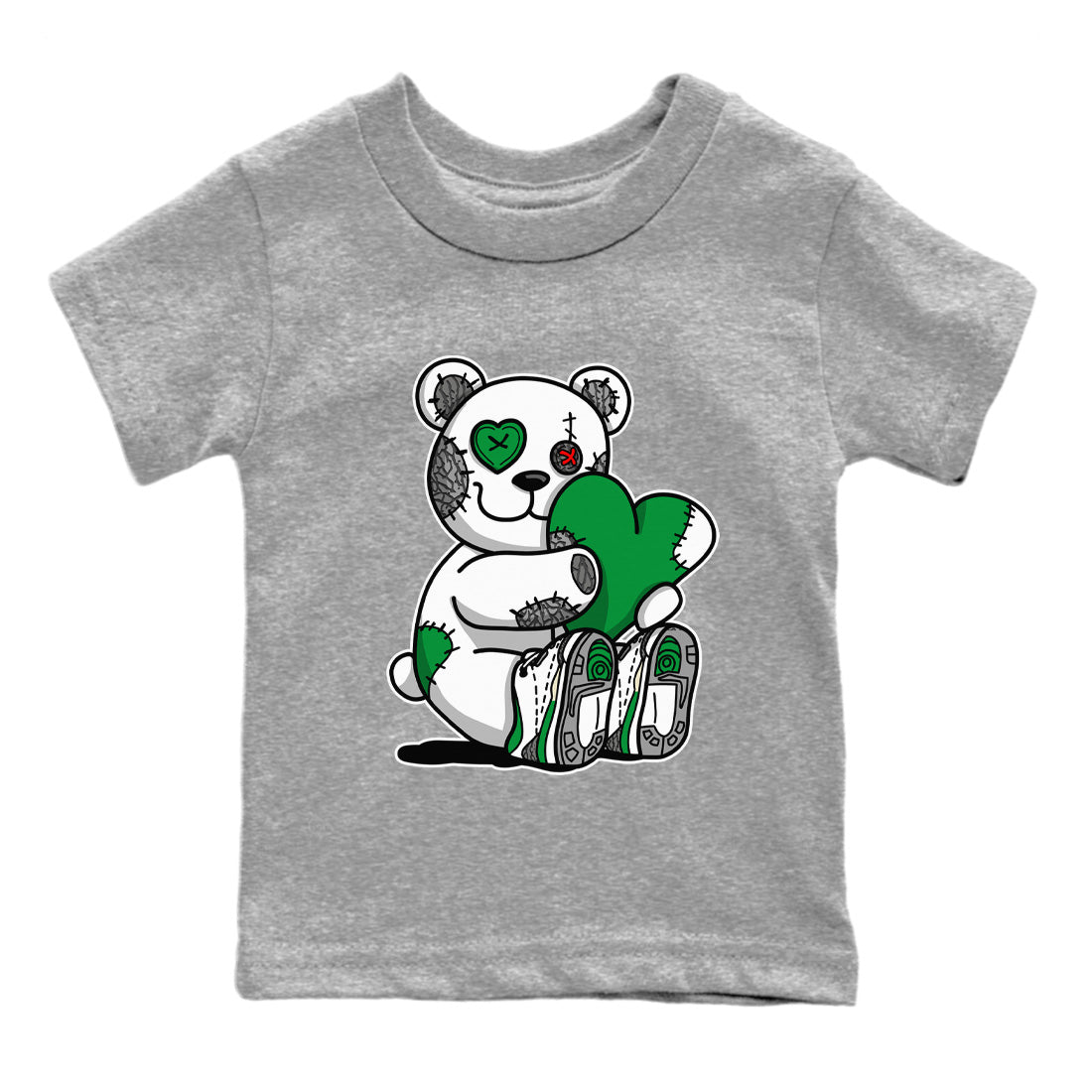 Hugging Bear Kids Tops - Air Jordan 3 Lucky Green