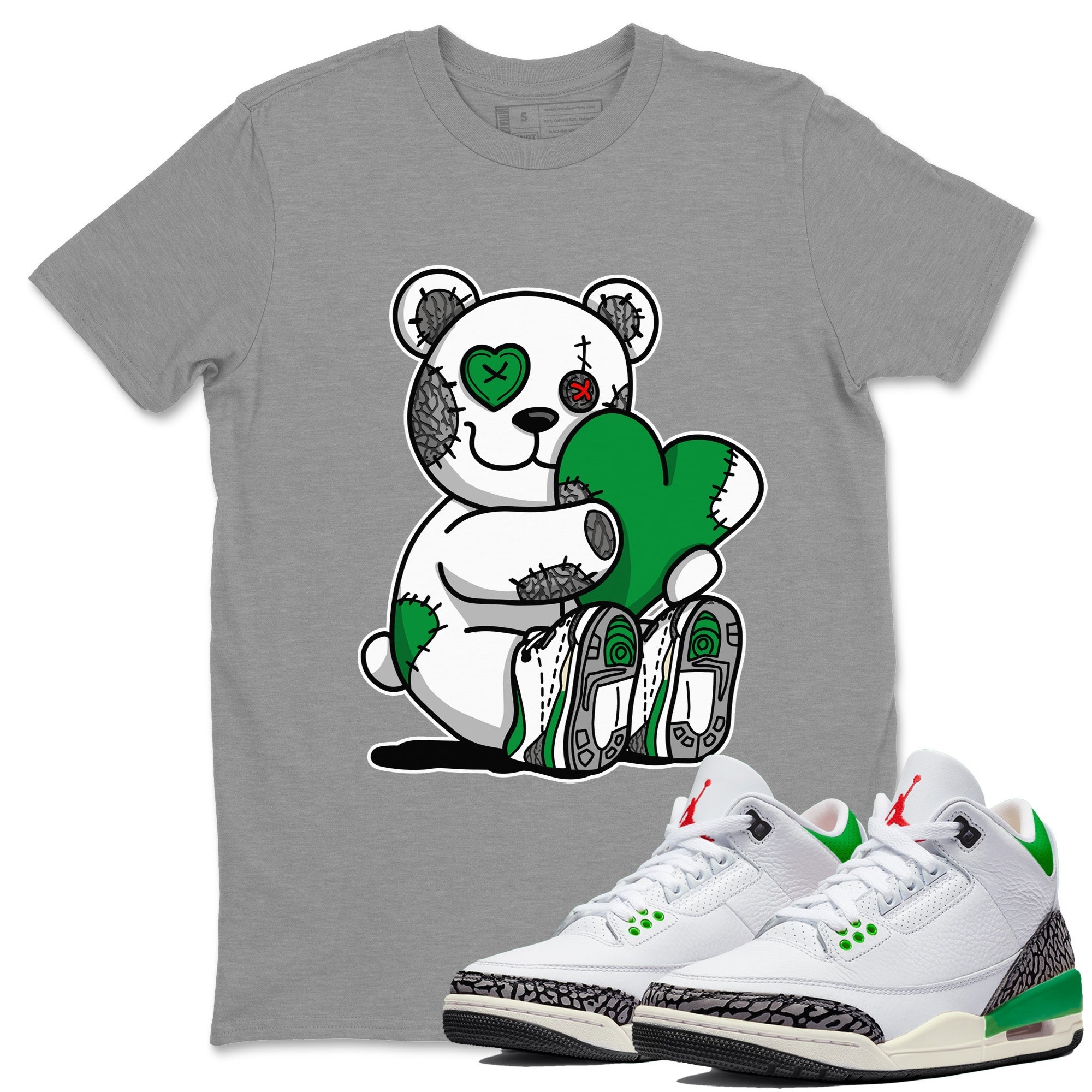 Hugging Bear Unisex Tops - Air Jordan 3 Lucky Green