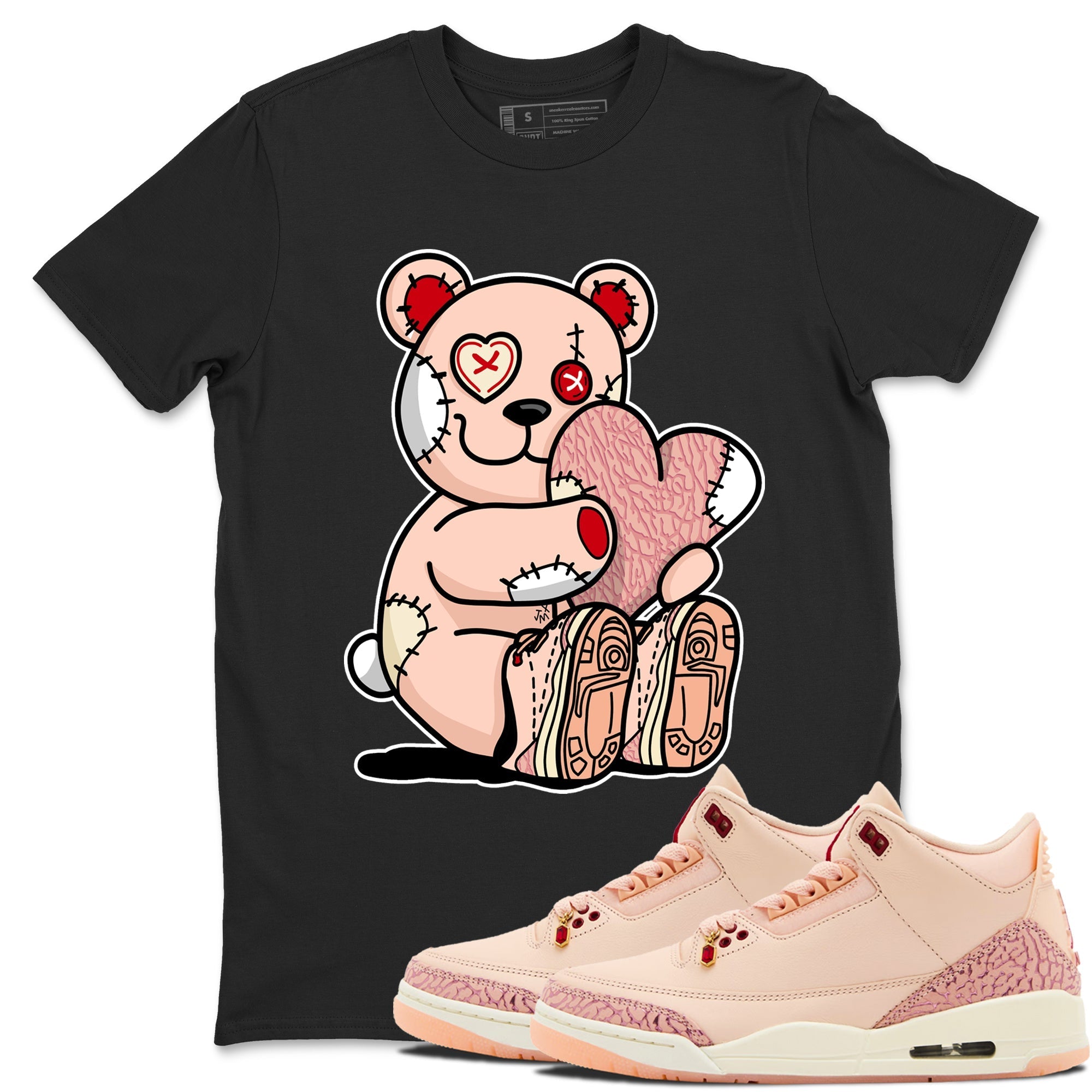 Hugging Bear snkmatch Tees - Air Jordan 3 Valentines Day