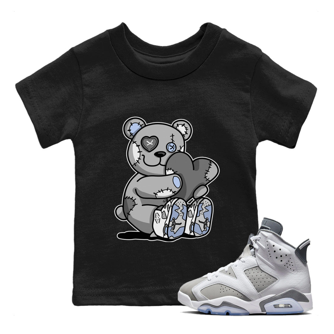 Hugging Bear Kids Tops - Air Jordan 6 Cool Grey