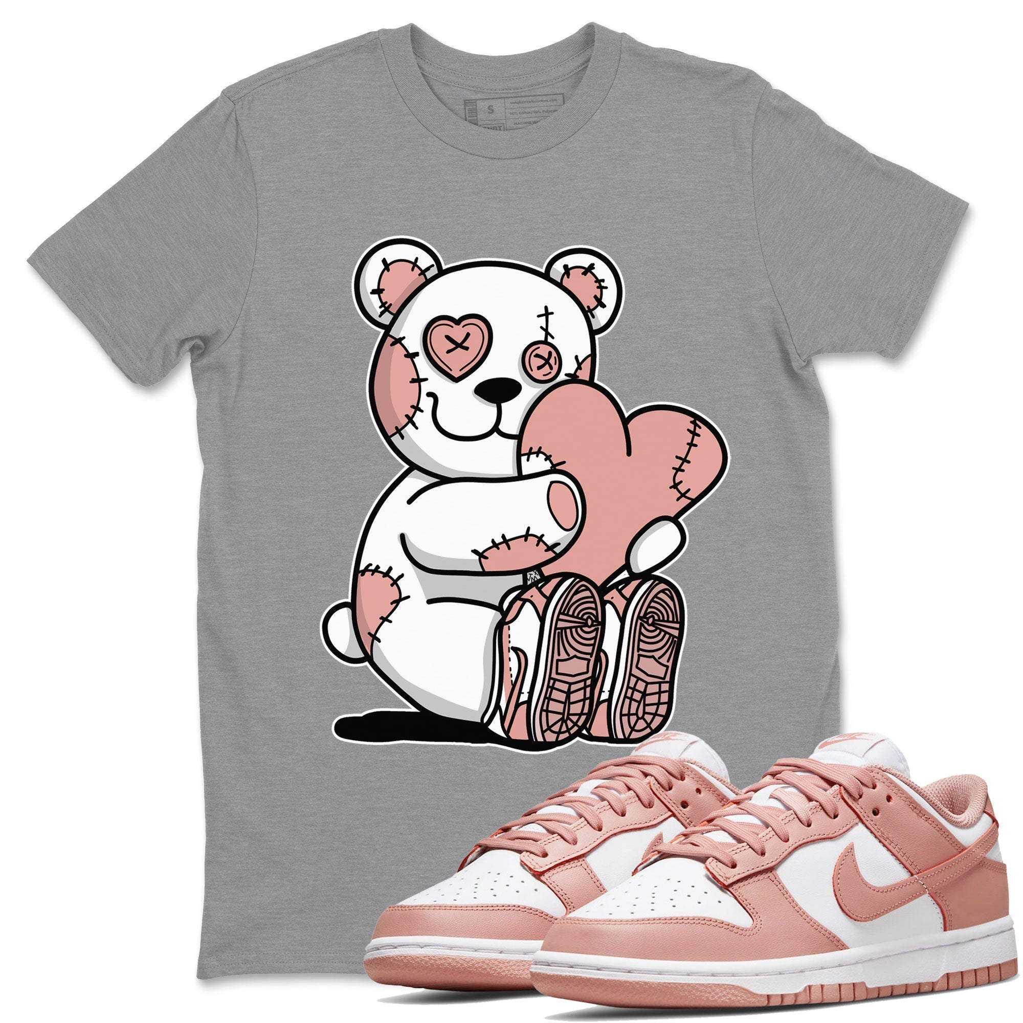 Hugging Bear snkmatch Tee - Dunk Rose Whisper