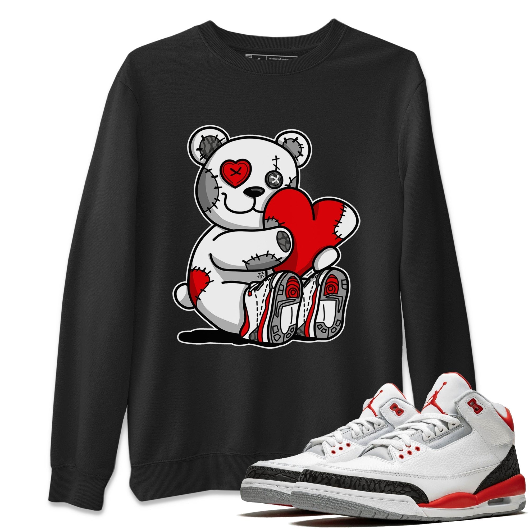 Hugging Bear Unisex Tops - Air Jordan 3 Fire Red