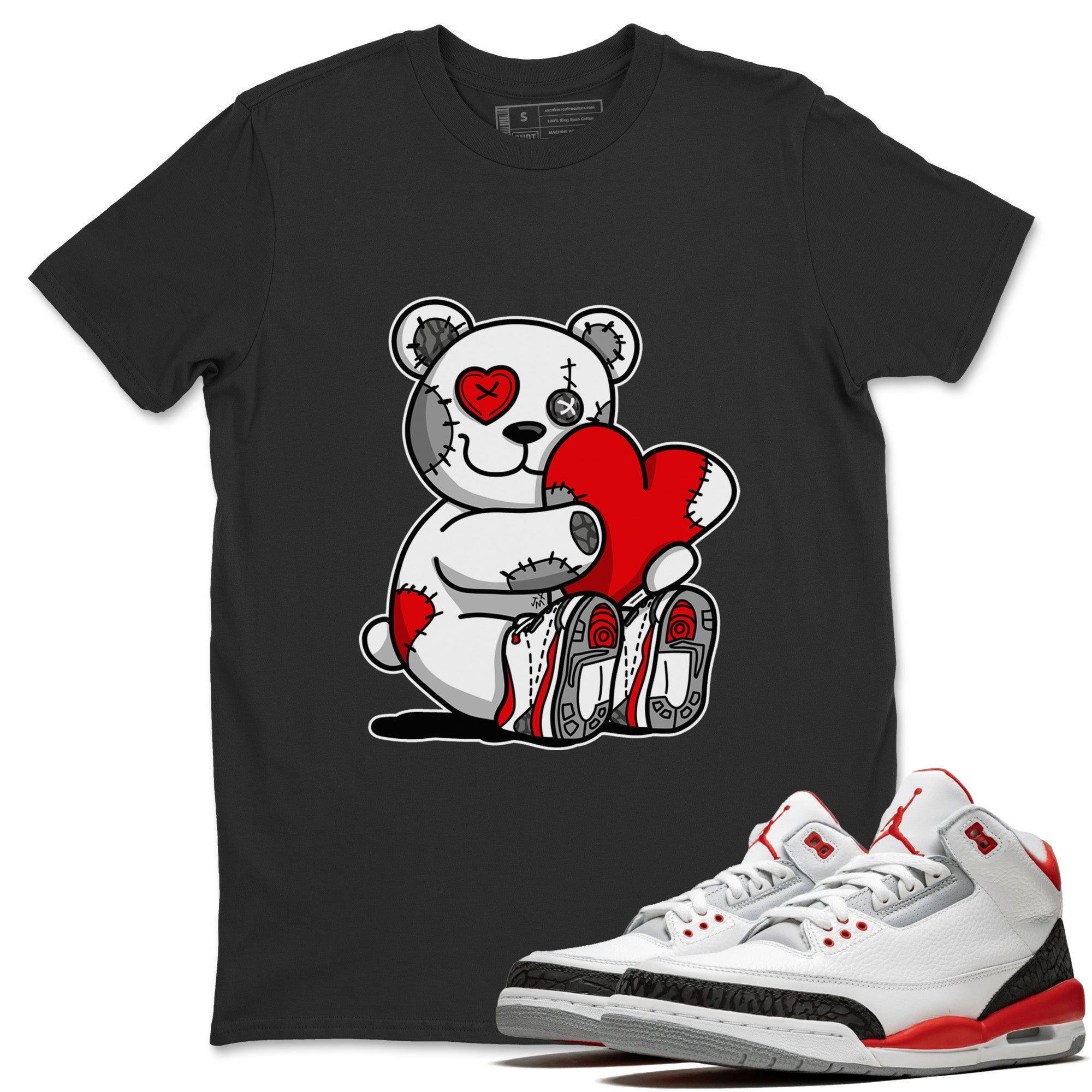 Hugging Bear Unisex Tops - Air Jordan 3 Fire Red