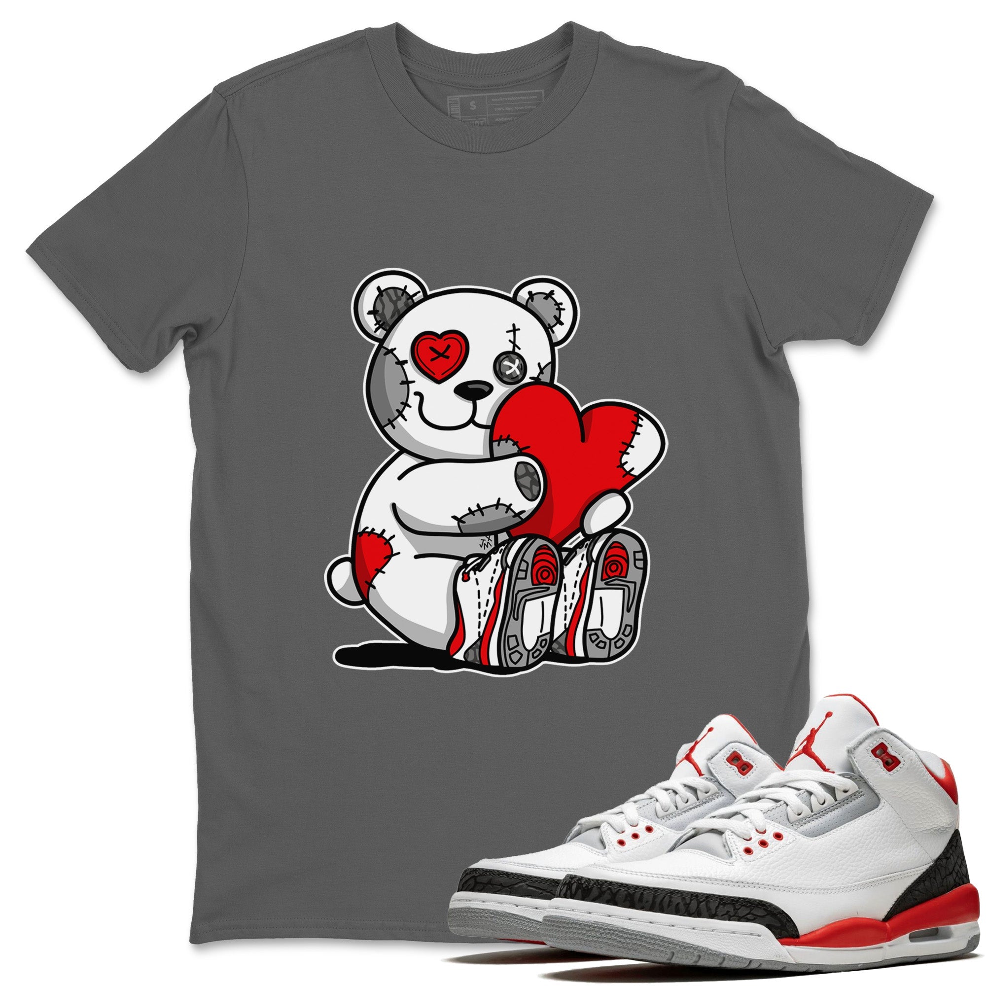 Hugging Bear Unisex Tops - Air Jordan 3 Fire Red