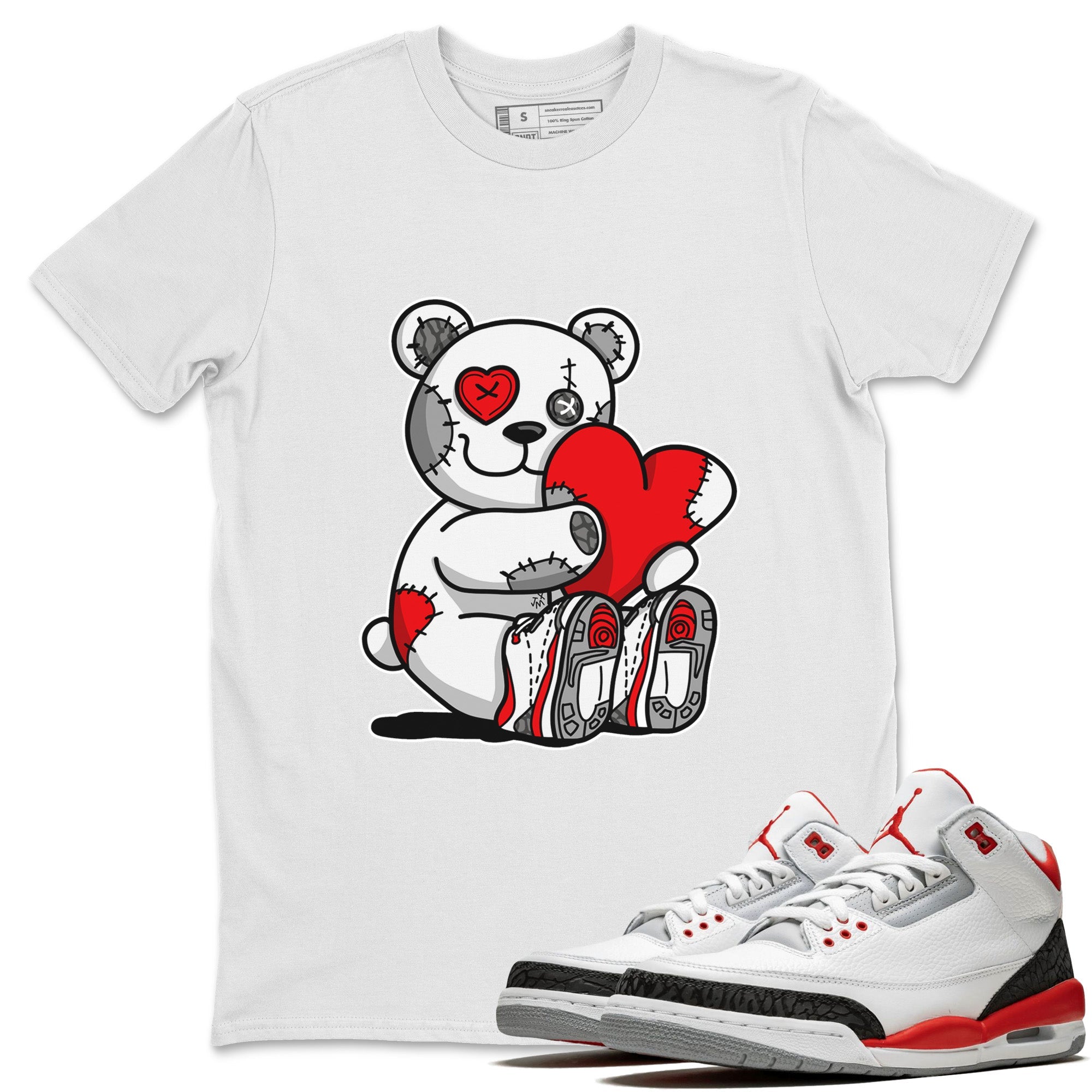Hugging Bear Unisex Tops - Air Jordan 3 Fire Red