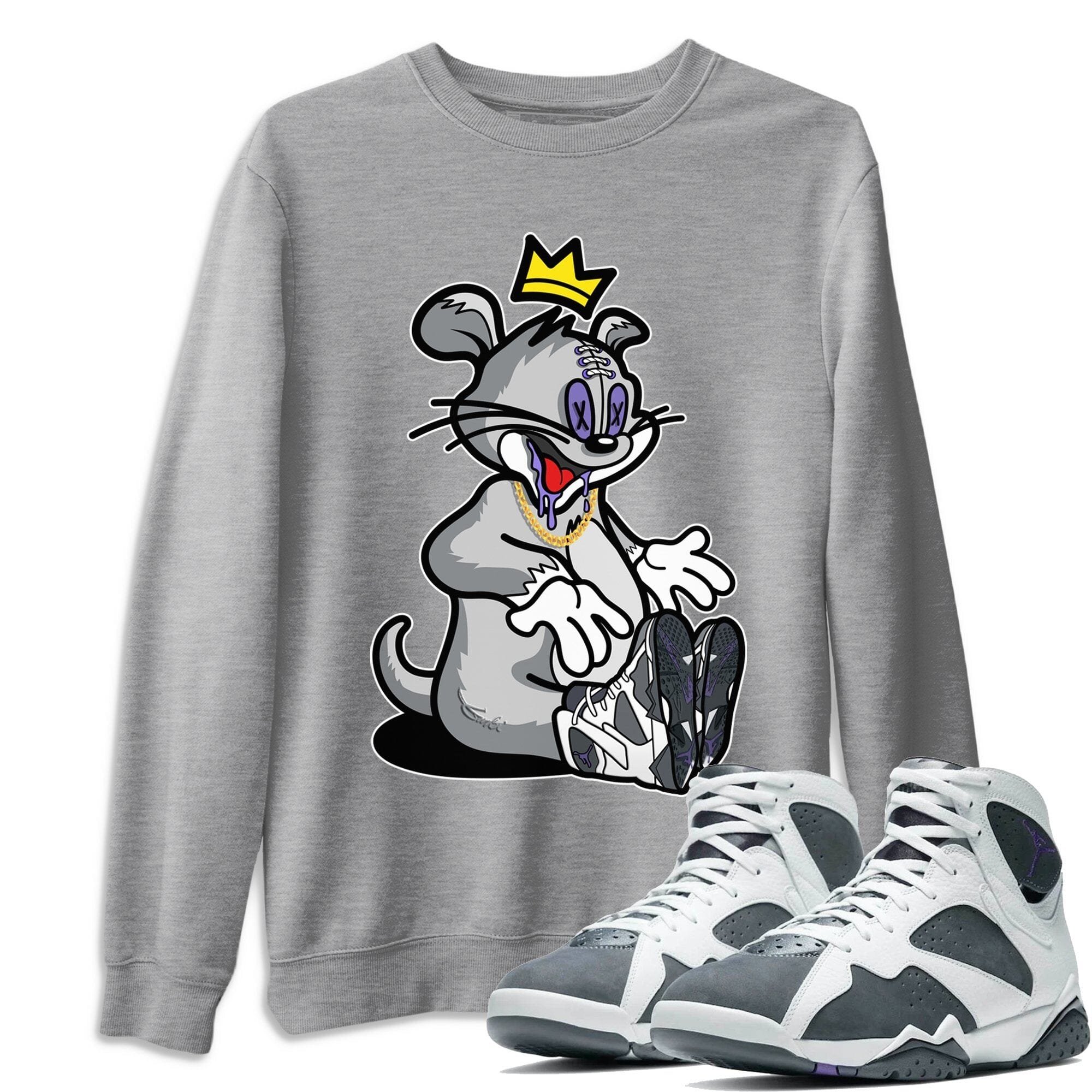 Hungry Cat Unisex Tops - Air Jordan 7 Flint