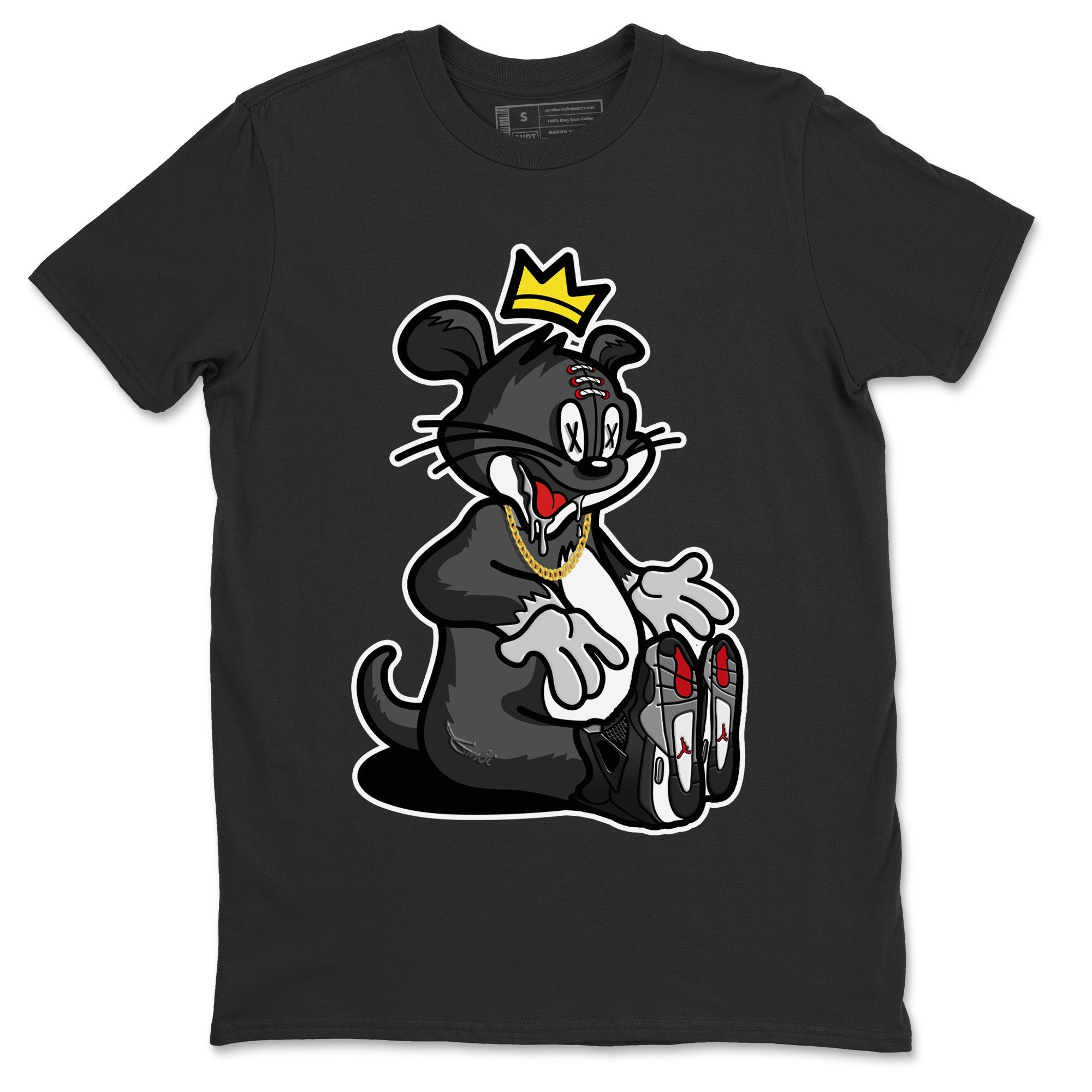 Hungry Cat Unisex Tops - Air Jordan 4 Black Canvas