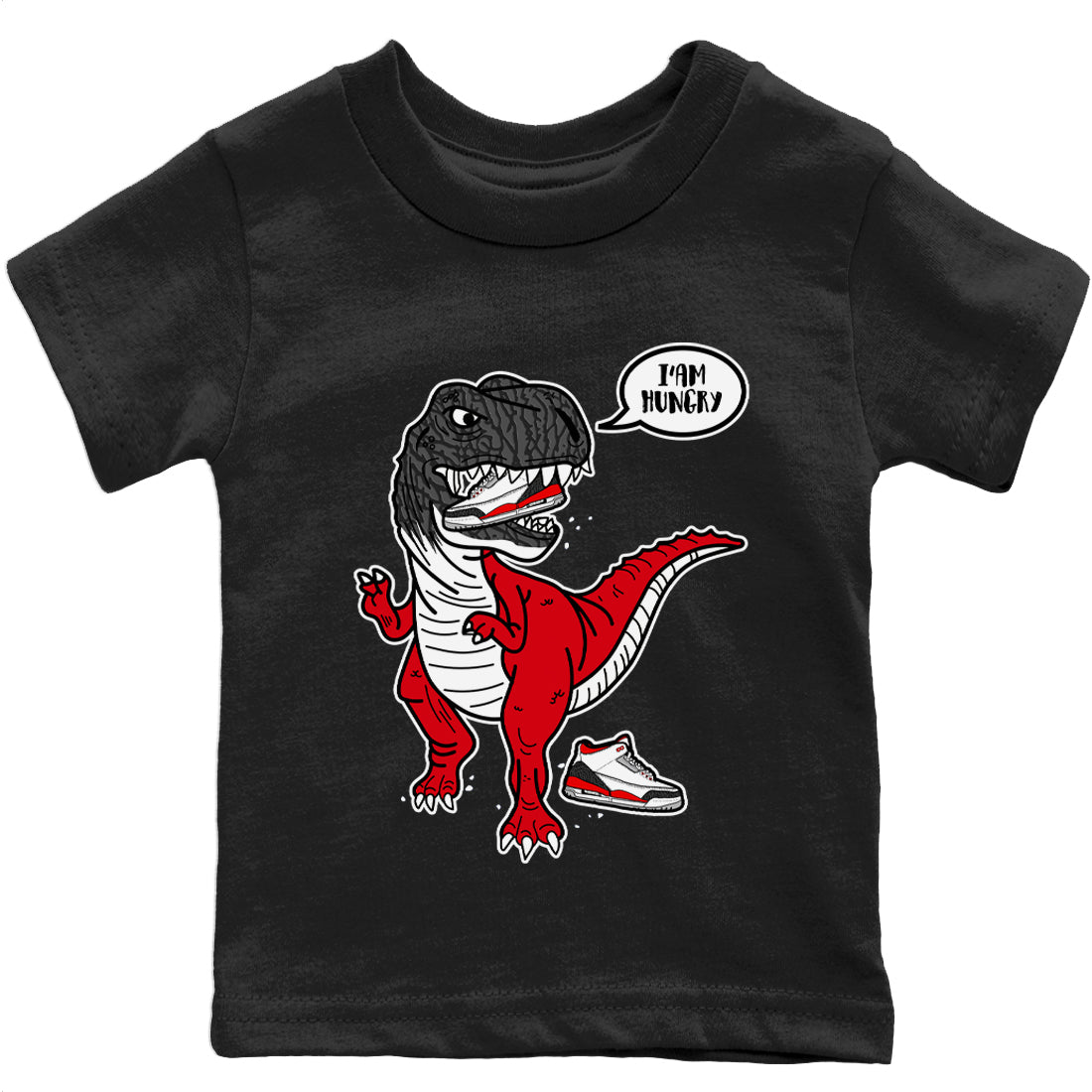 Hungry Dino Kids Tops - Air Jordan 3 Fire Red