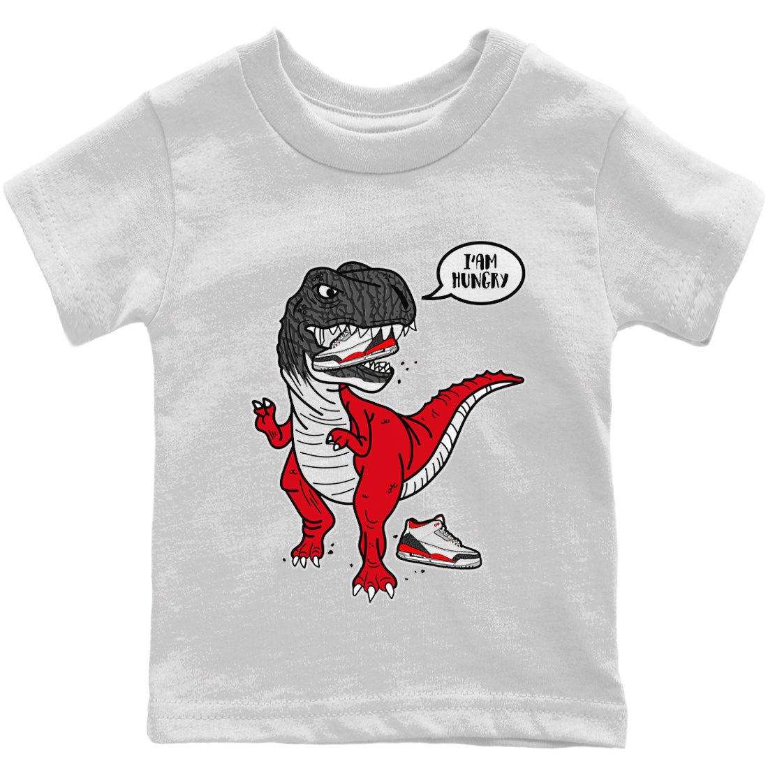 Hungry Dino Kids Tops - Air Jordan 3 Fire Red
