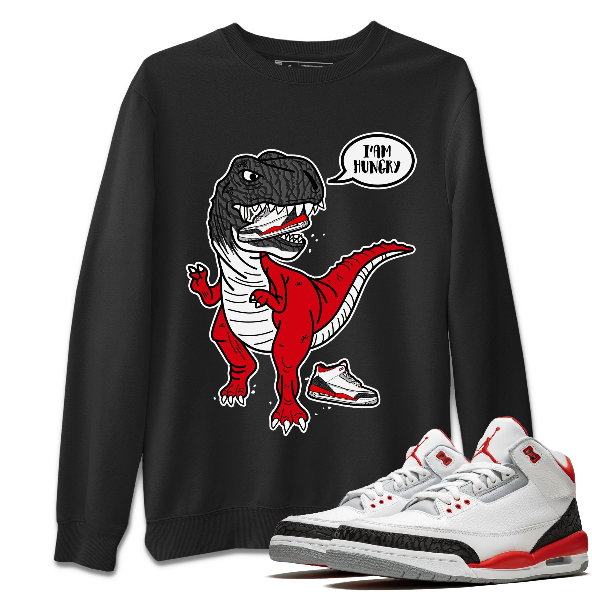 Hungry Dino Unisex Tops - Air Jordan 3 Fire Red