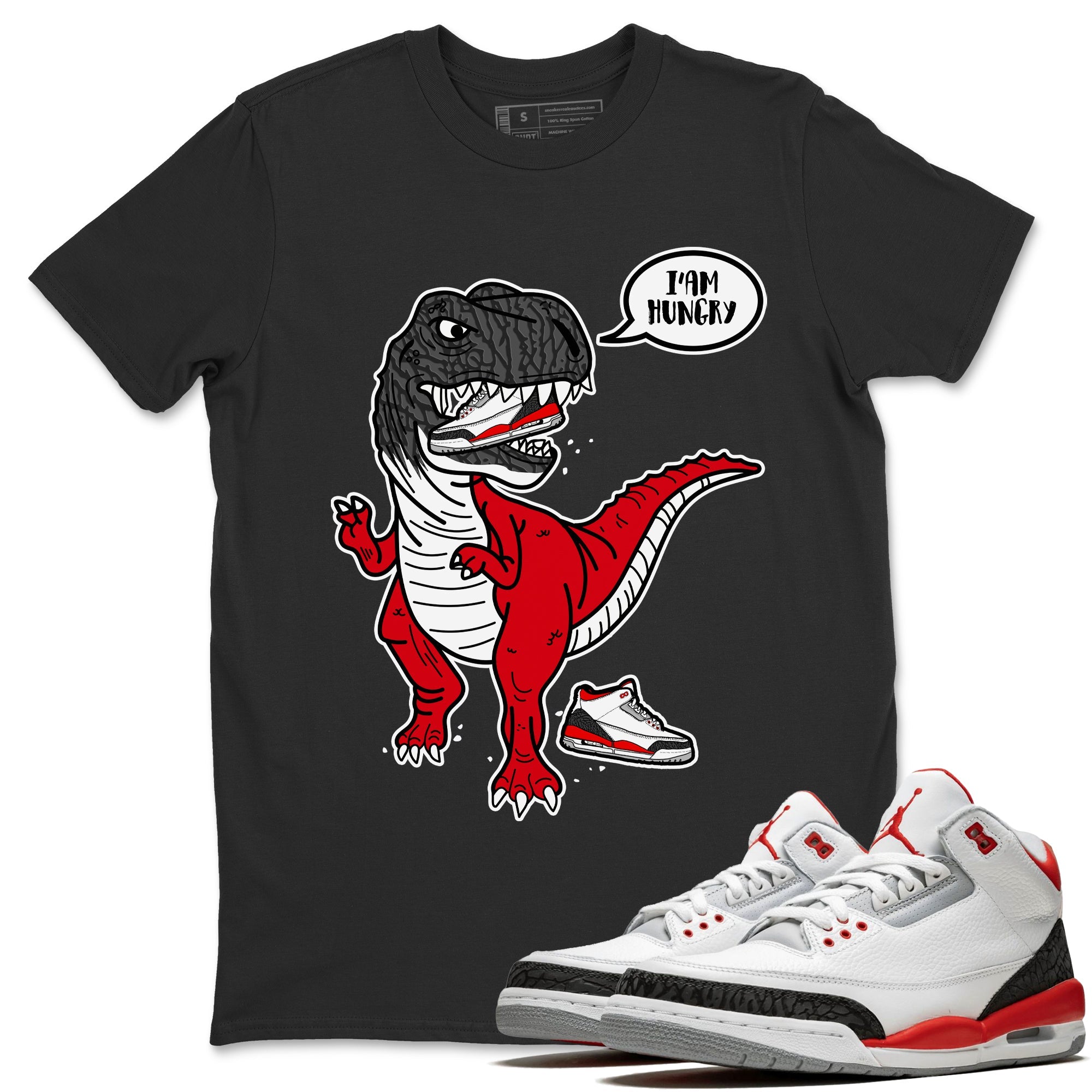 Hungry Dino Unisex Tops - Air Jordan 3 Fire Red