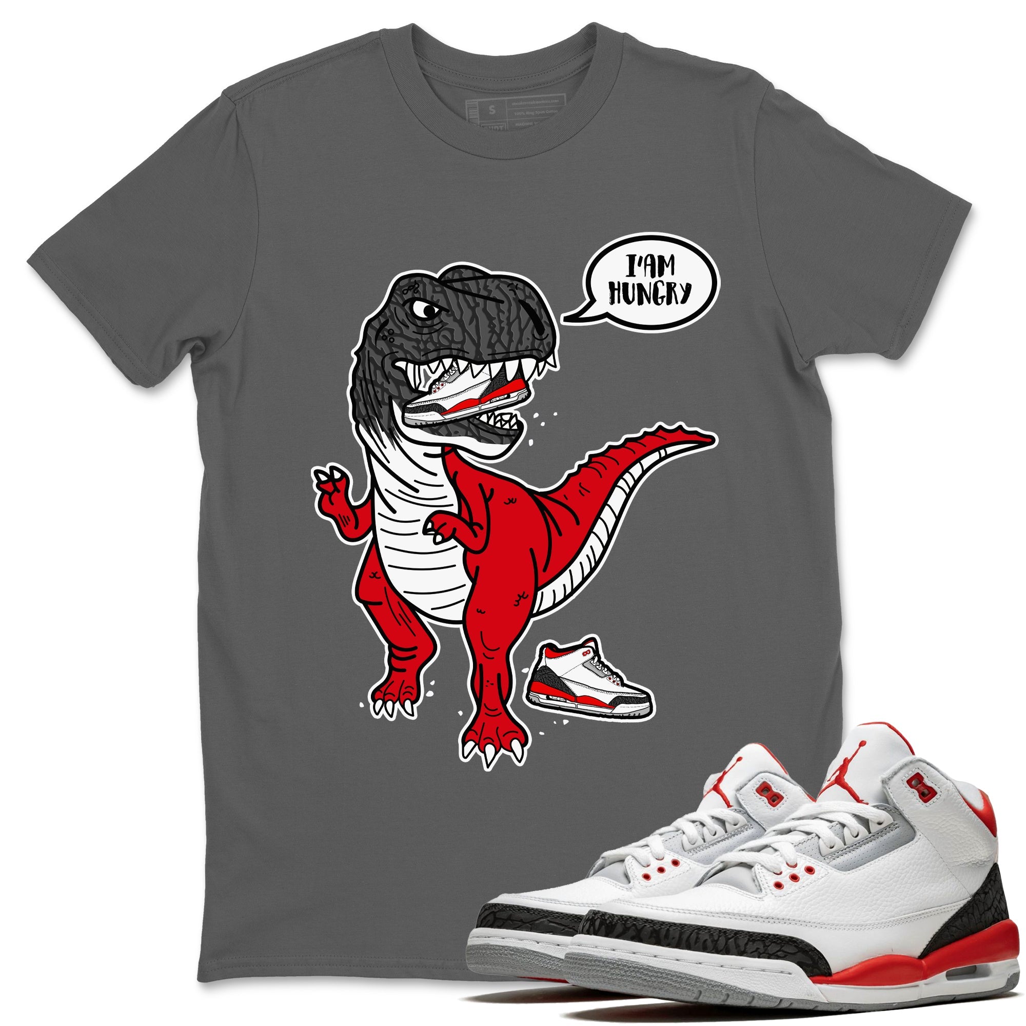 Hungry Dino Unisex Tops - Air Jordan 3 Fire Red