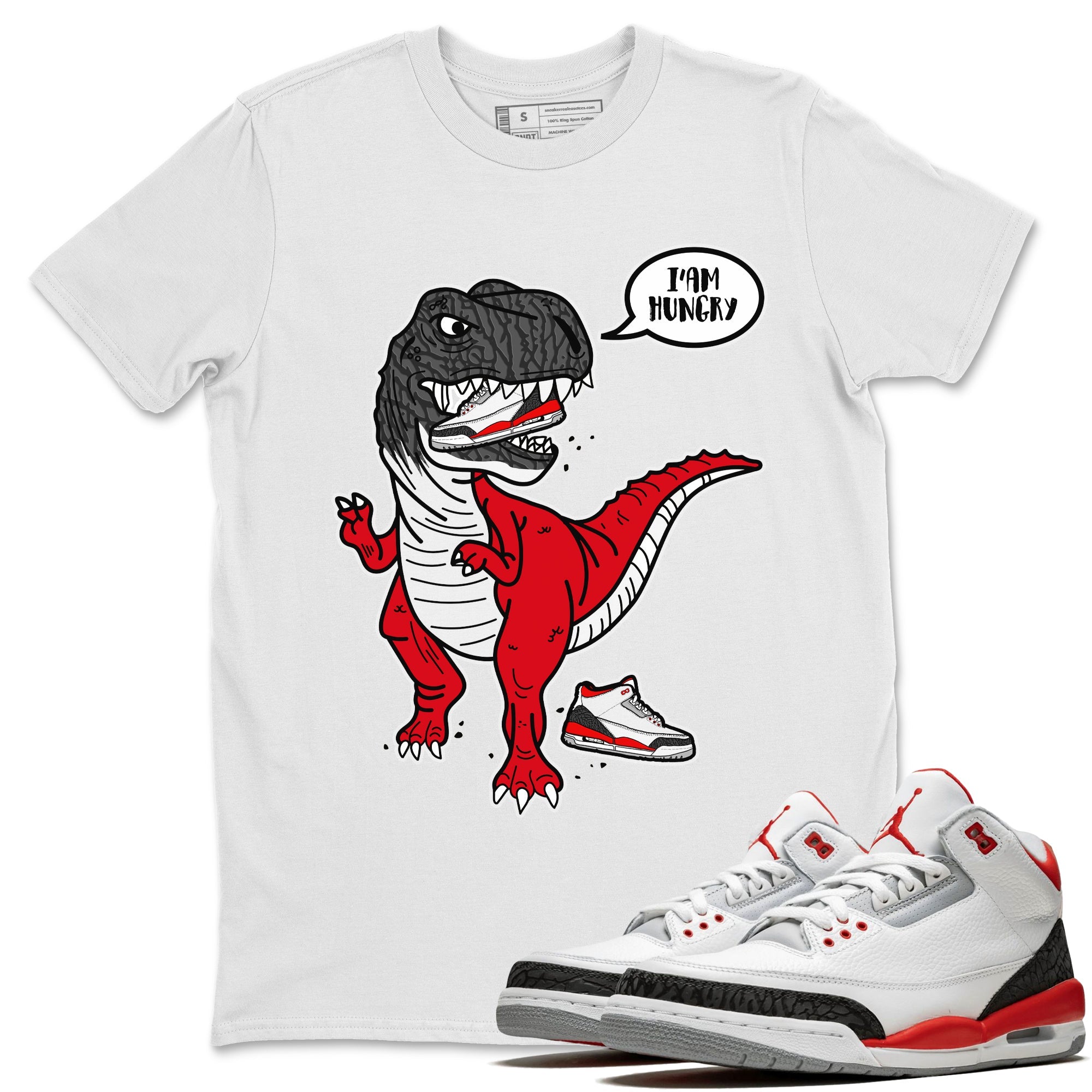 Hungry Dino Unisex Tops - Air Jordan 3 Fire Red