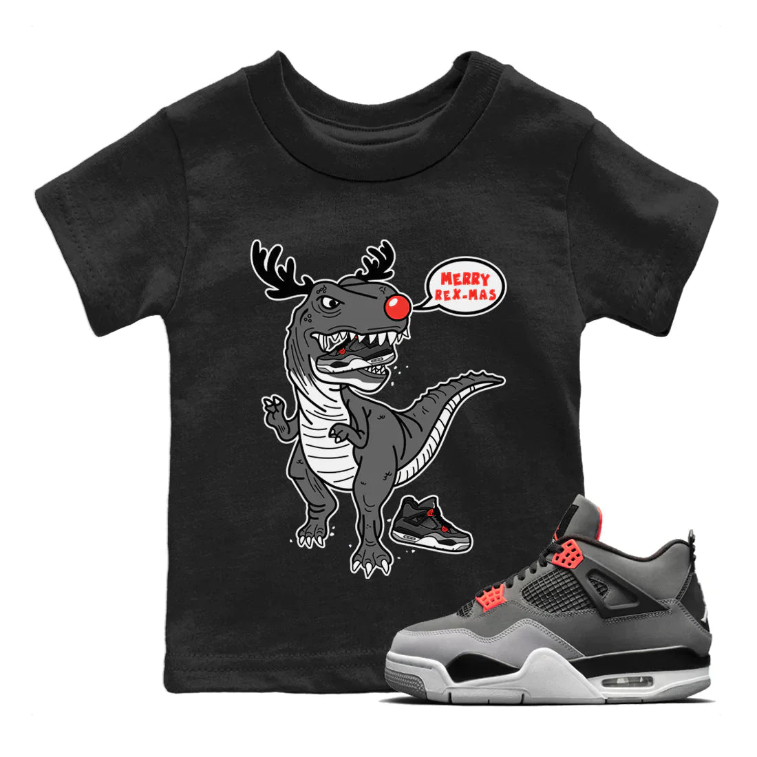 Hungry Dino Kids Tops - Air Jordan 4 Infrared