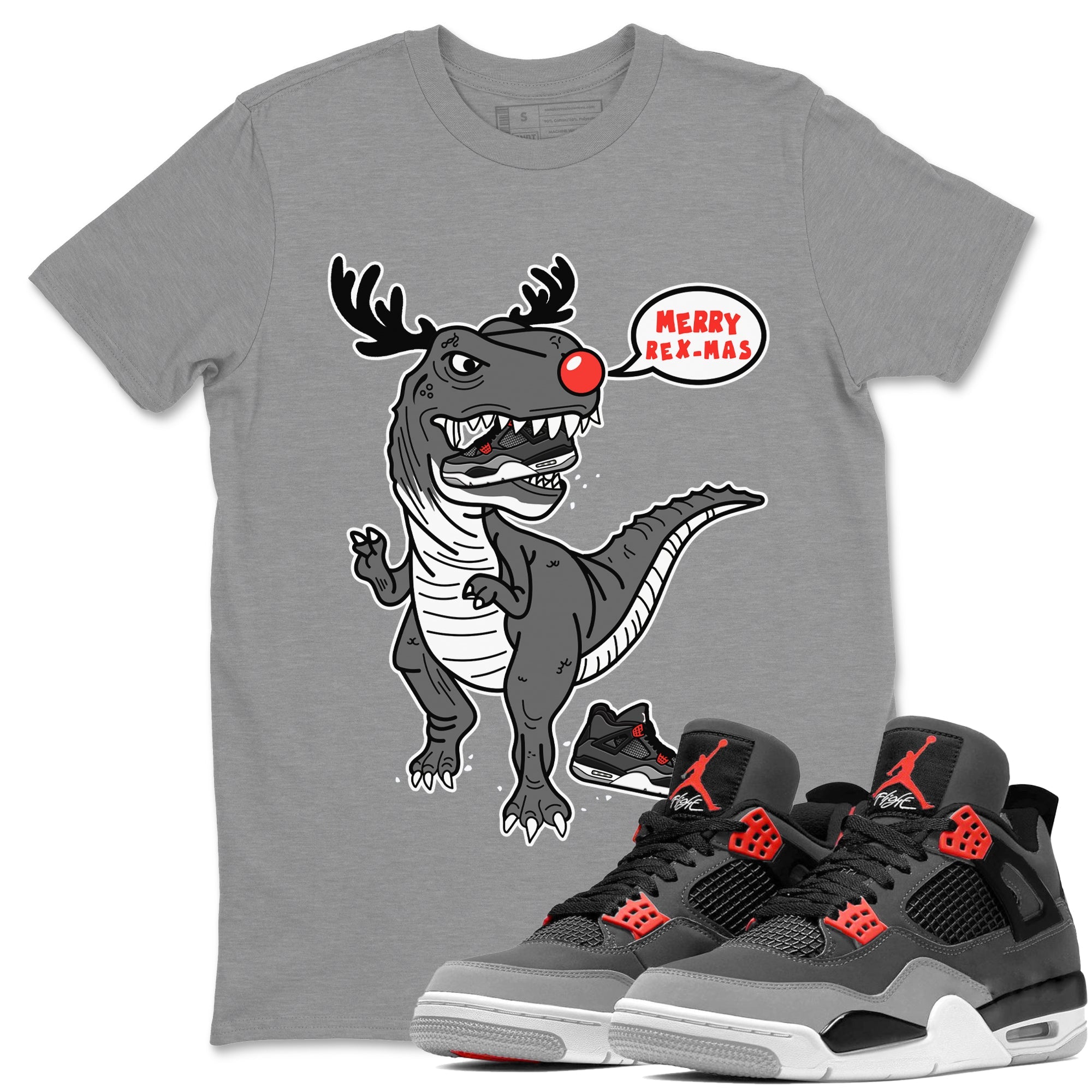 Hungry Dino Unisex Tops - Air Jordan 4 Infrared