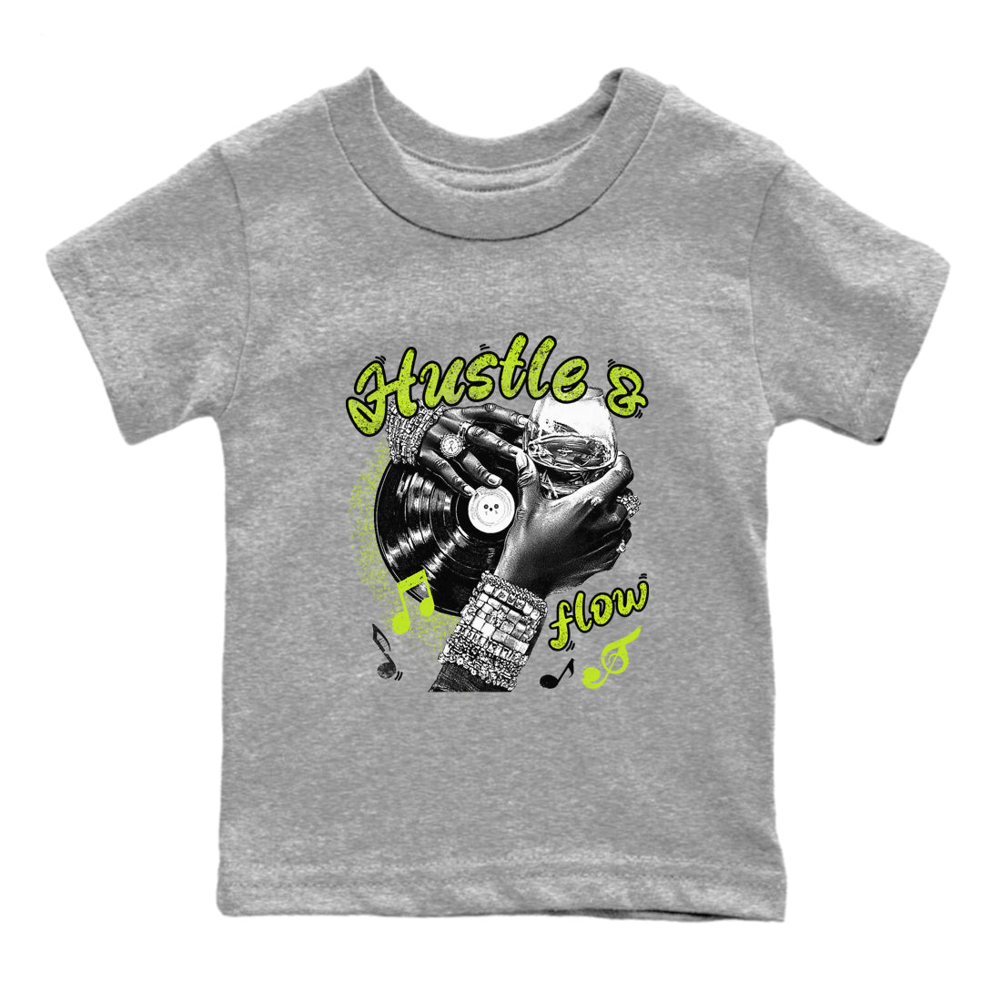 Hustle and Flow snkmatch Tees Kids - Air Foamposite One Black Volt