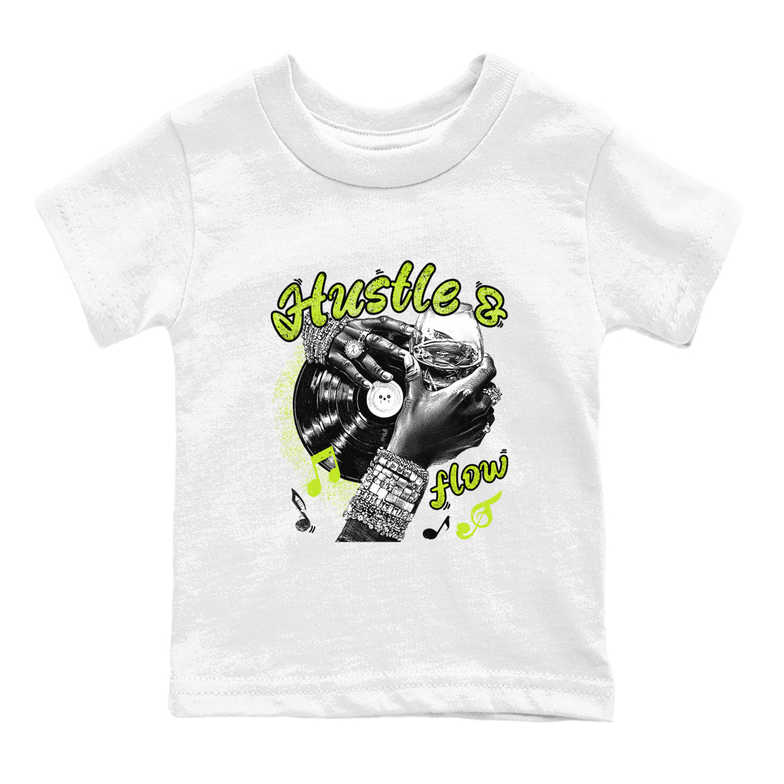 Hustle and Flow snkmatch Tees Kids - Air Foamposite One Black Volt
