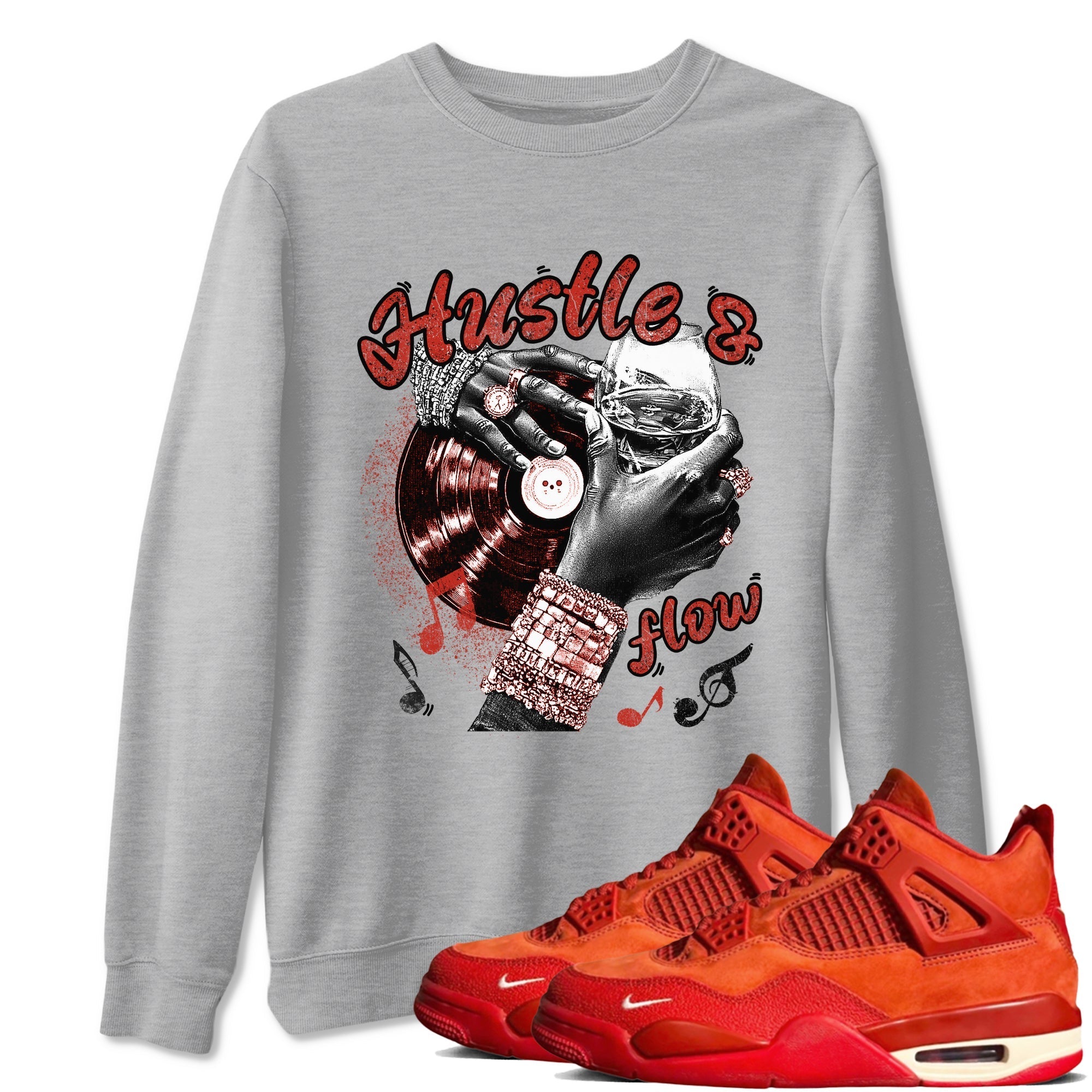 Hustle and Flow snkmatch Tees - Air Jordan 4 Brick By Brick