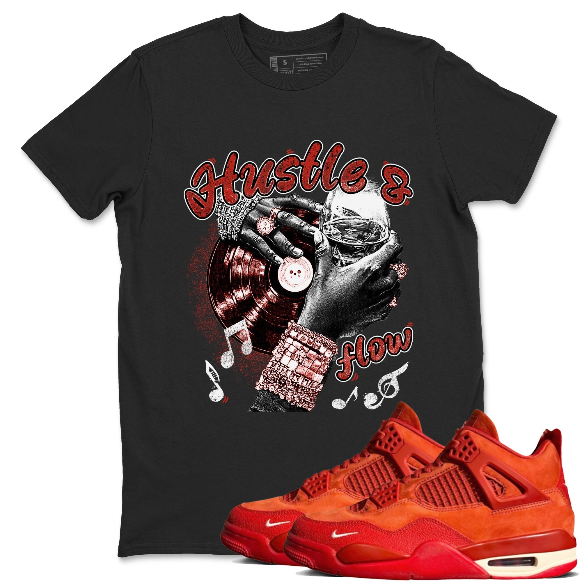 Hustle and Flow snkmatch Tees - Air Jordan 4 Brick By Brick