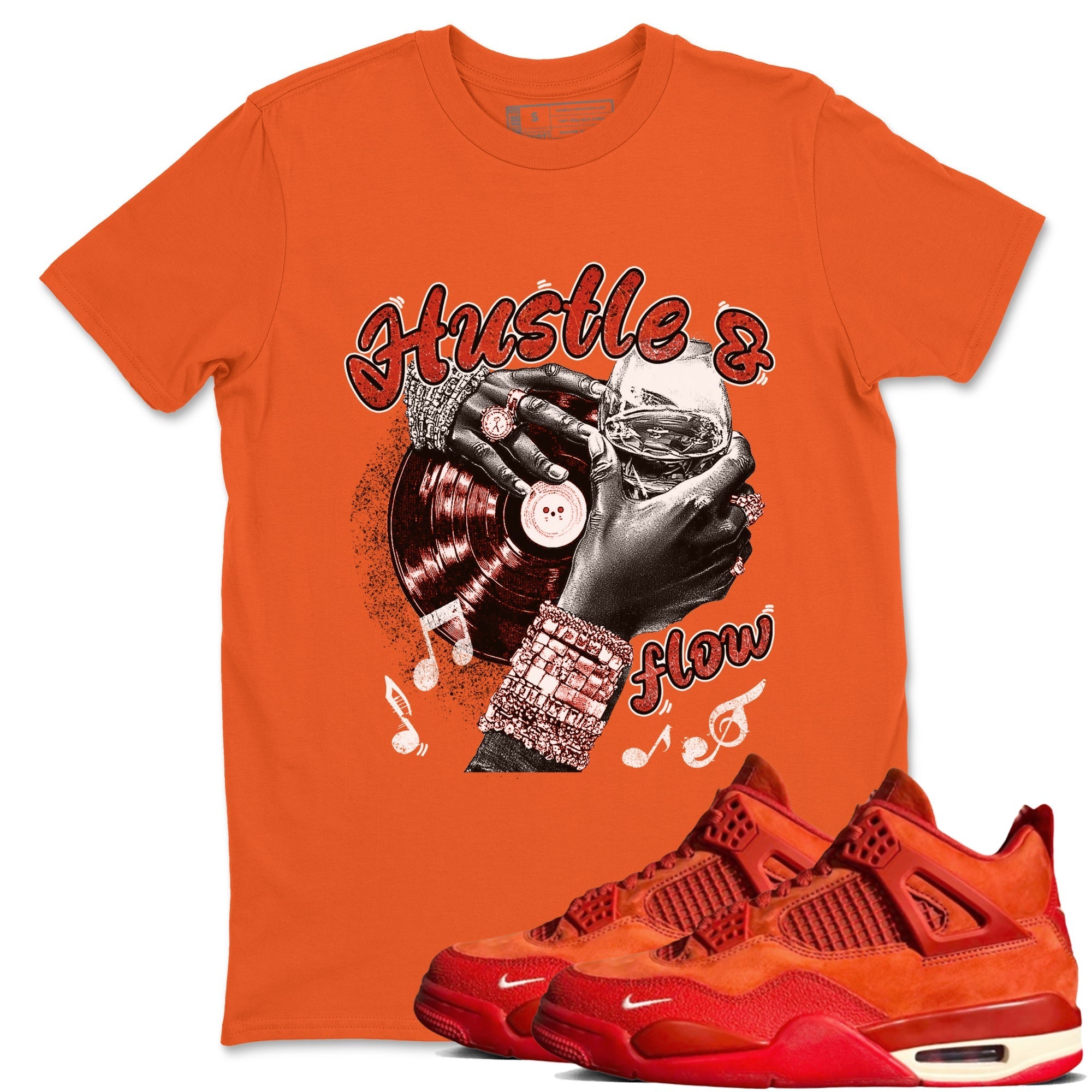 Hustle and Flow snkmatch Tees - Air Jordan 4 Brick By Brick