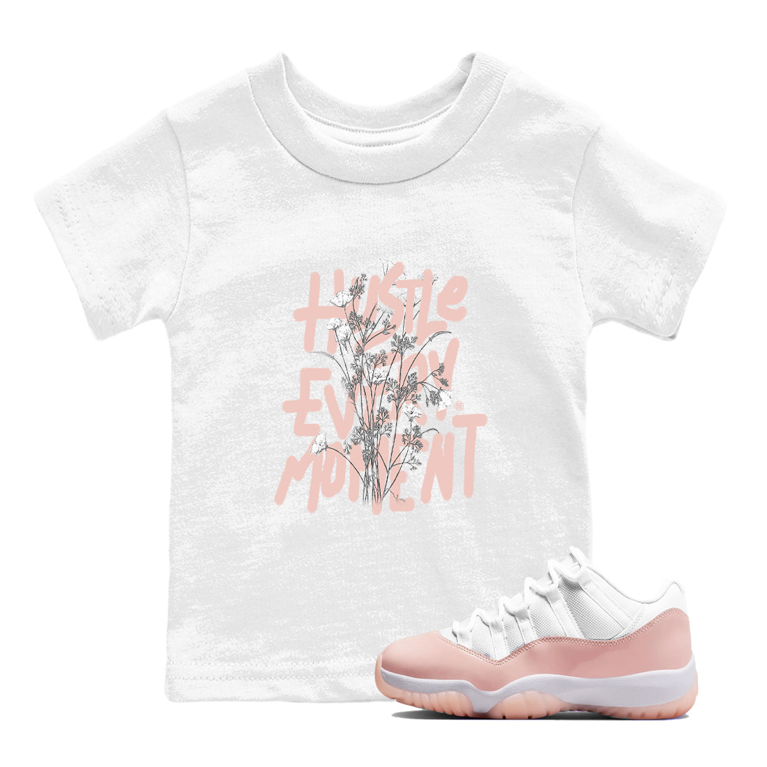 Hustle Every Moment snkmatch Tees Kids - Air Jordan 11 Legend Pink