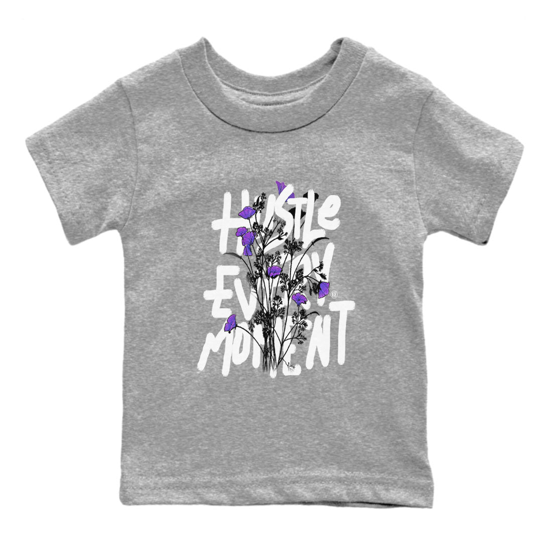 Hustle Every Moment snkmatch Tees Kids - Dunk Low Court Purple