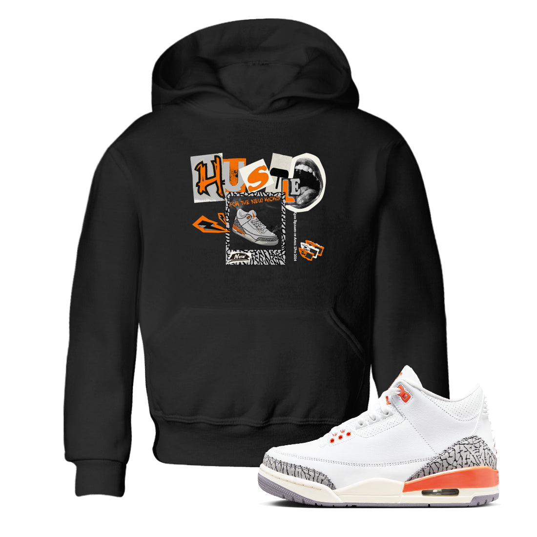 Hustle For The New Kicks snkmatch Tees Kids - Air Jordan 3 Georgia Peach