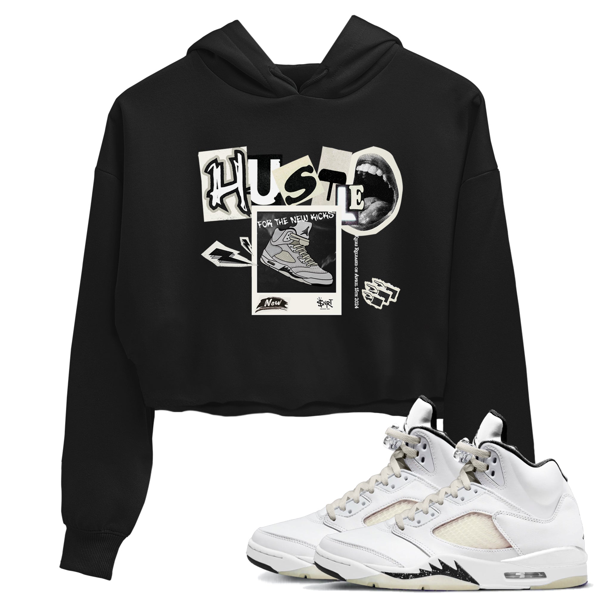 Hustle For The New Kicks snkmatch Women's Top - Air Jordan 5 Sail