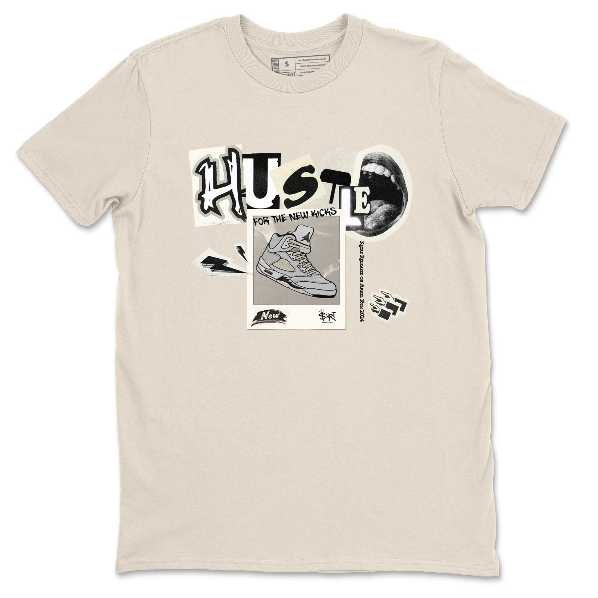 Hustle For The New Kicks snkmatch Tees - Air Jordan 5 Sail