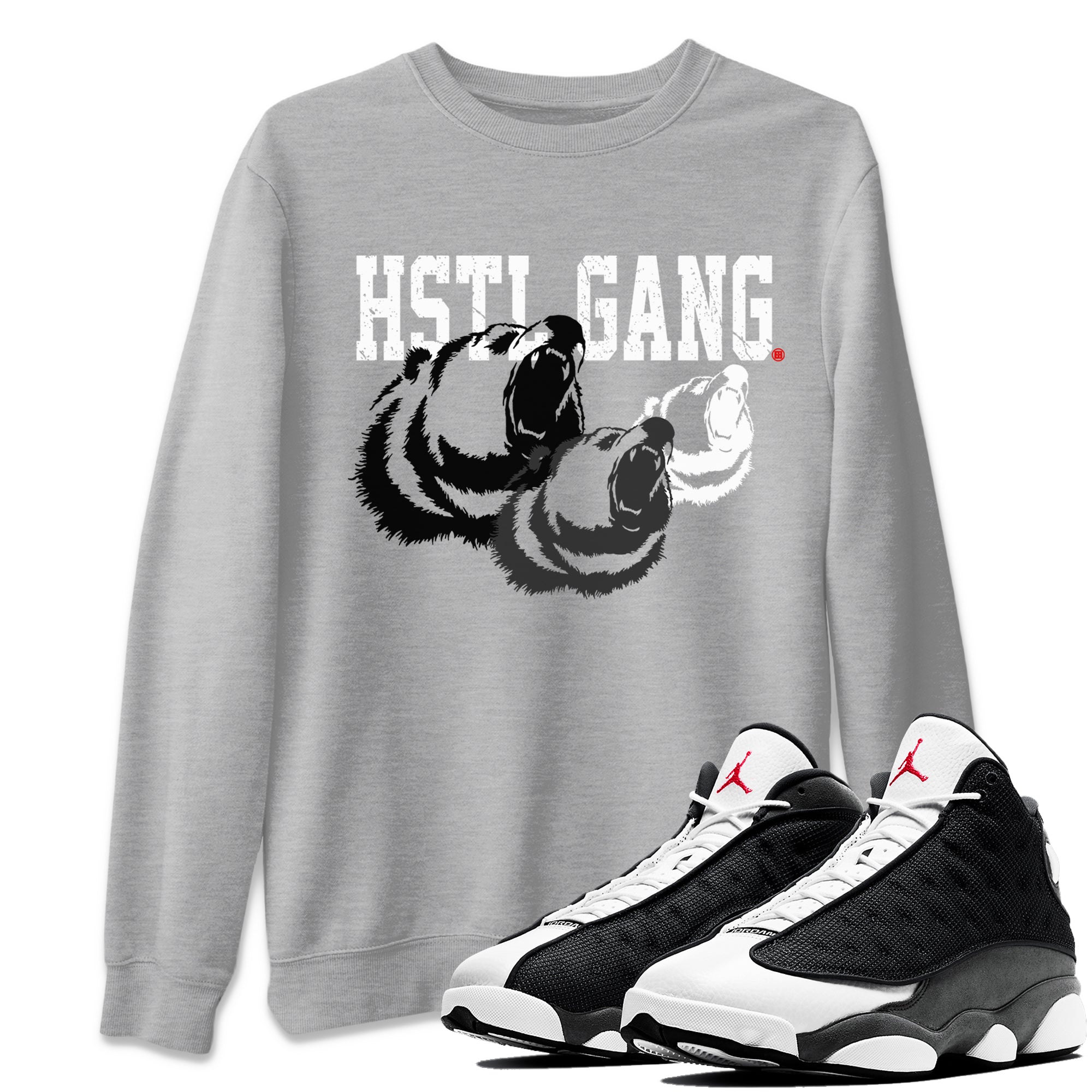 Hustle Gang Unisex Tops - Air Jordan 13 Black Flint