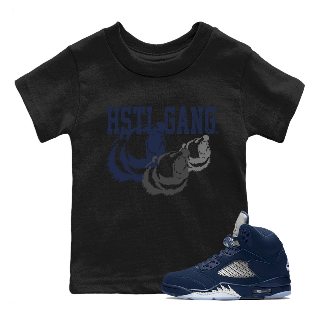 Hustle Gang snkmatch Tee Kids - Air Jordan 5 Georgetown