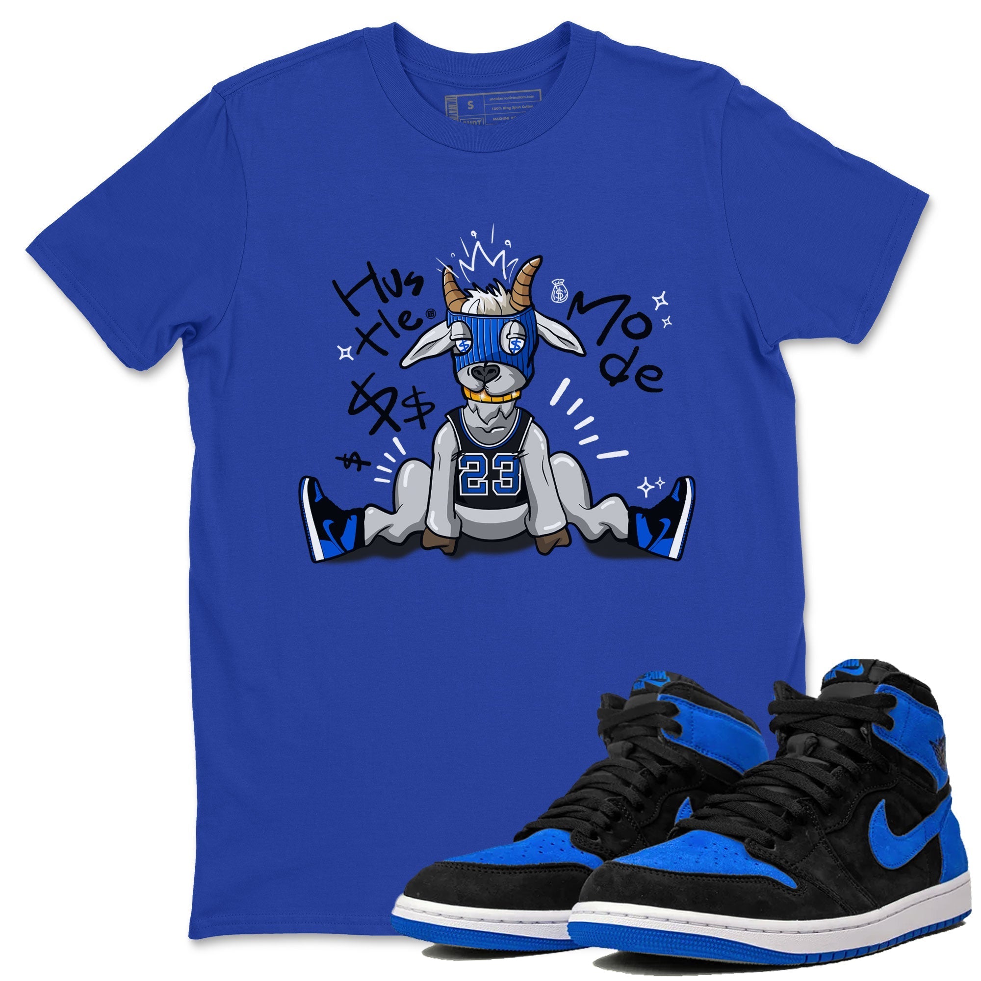 Hustle Goat snkmatch Tee - Air Jordan 1 Royal Reimagined