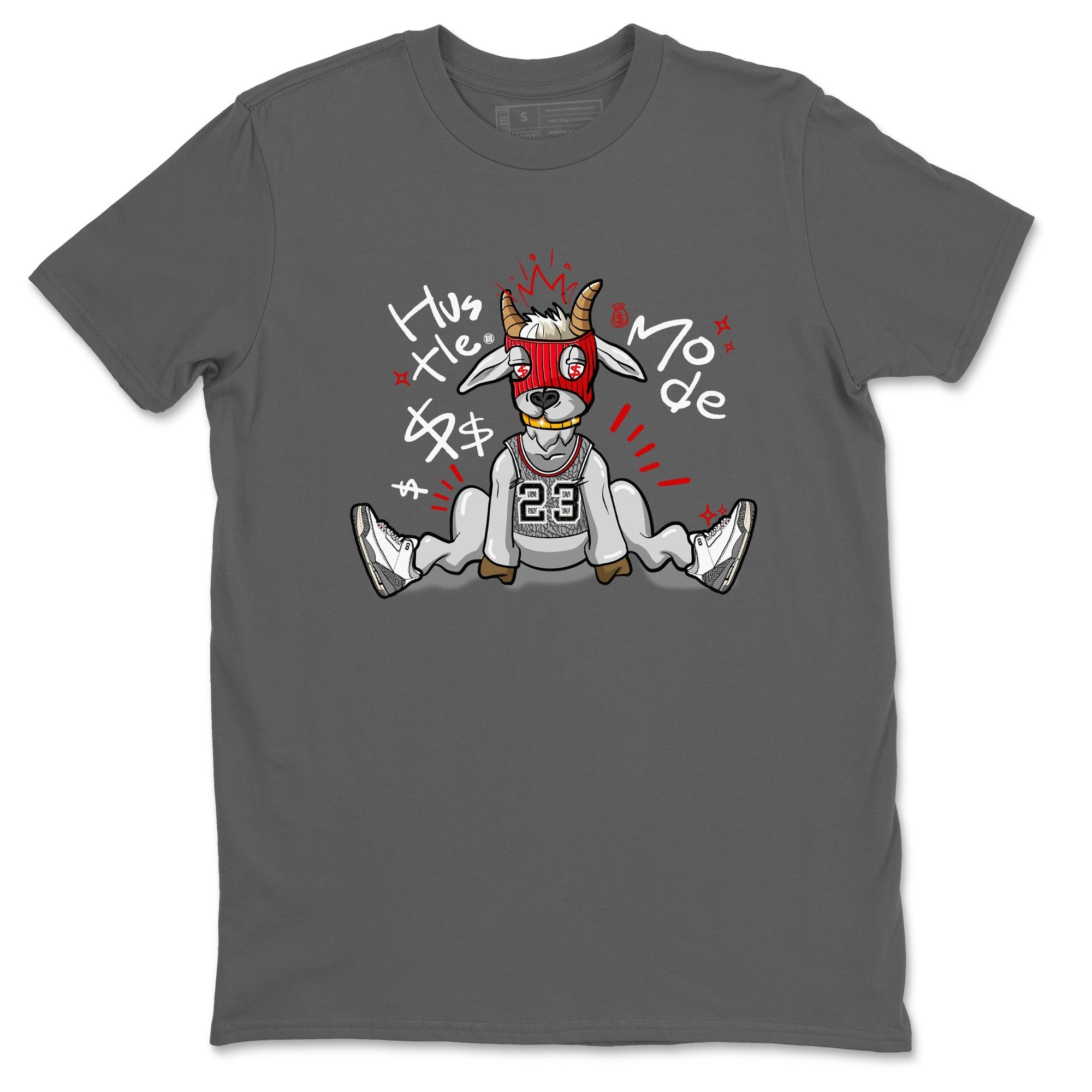 Hustle Goat snkmatch Tees - Air Jordan 3 Cement Grey