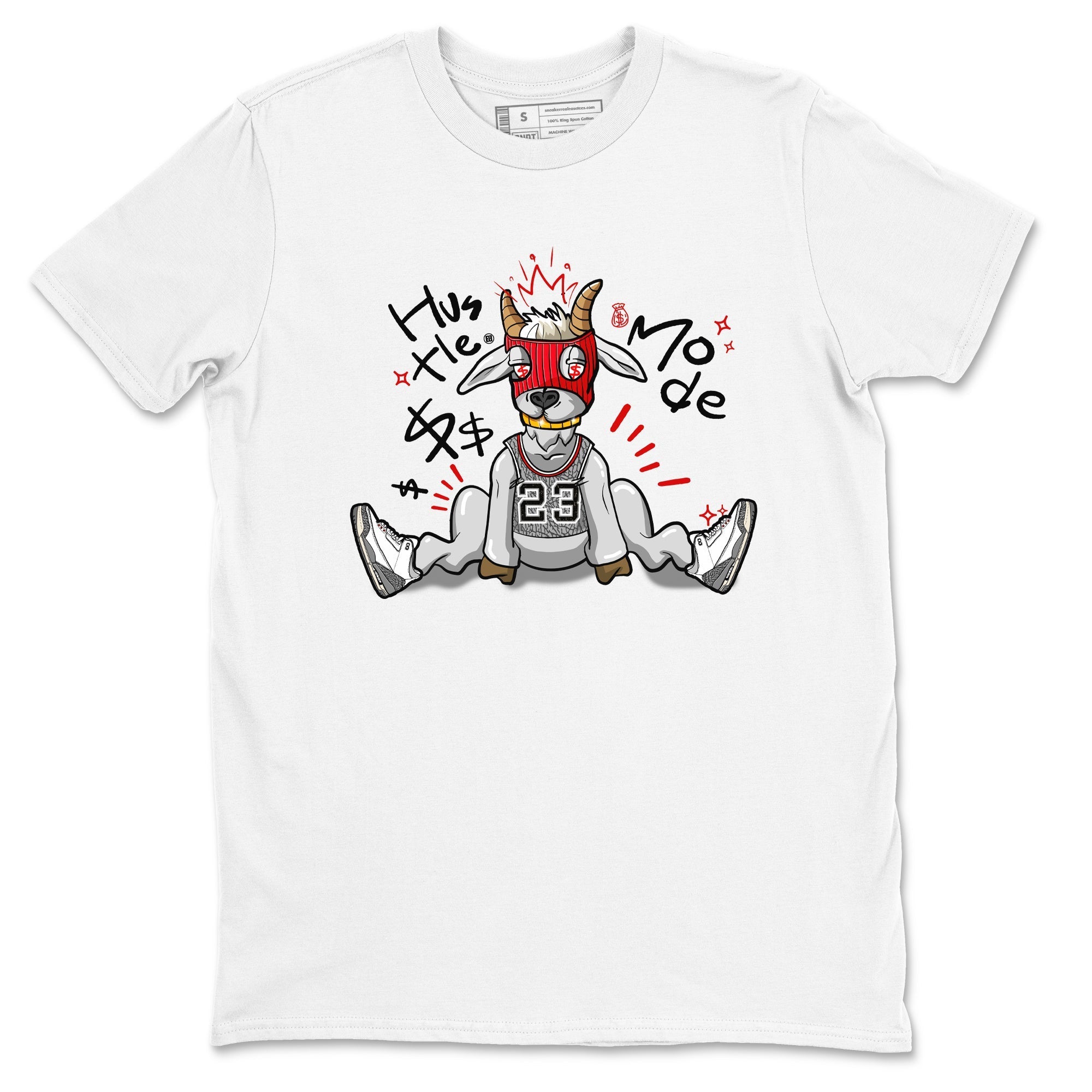 Hustle Goat snkmatch Tees - Air Jordan 3 Cement Grey